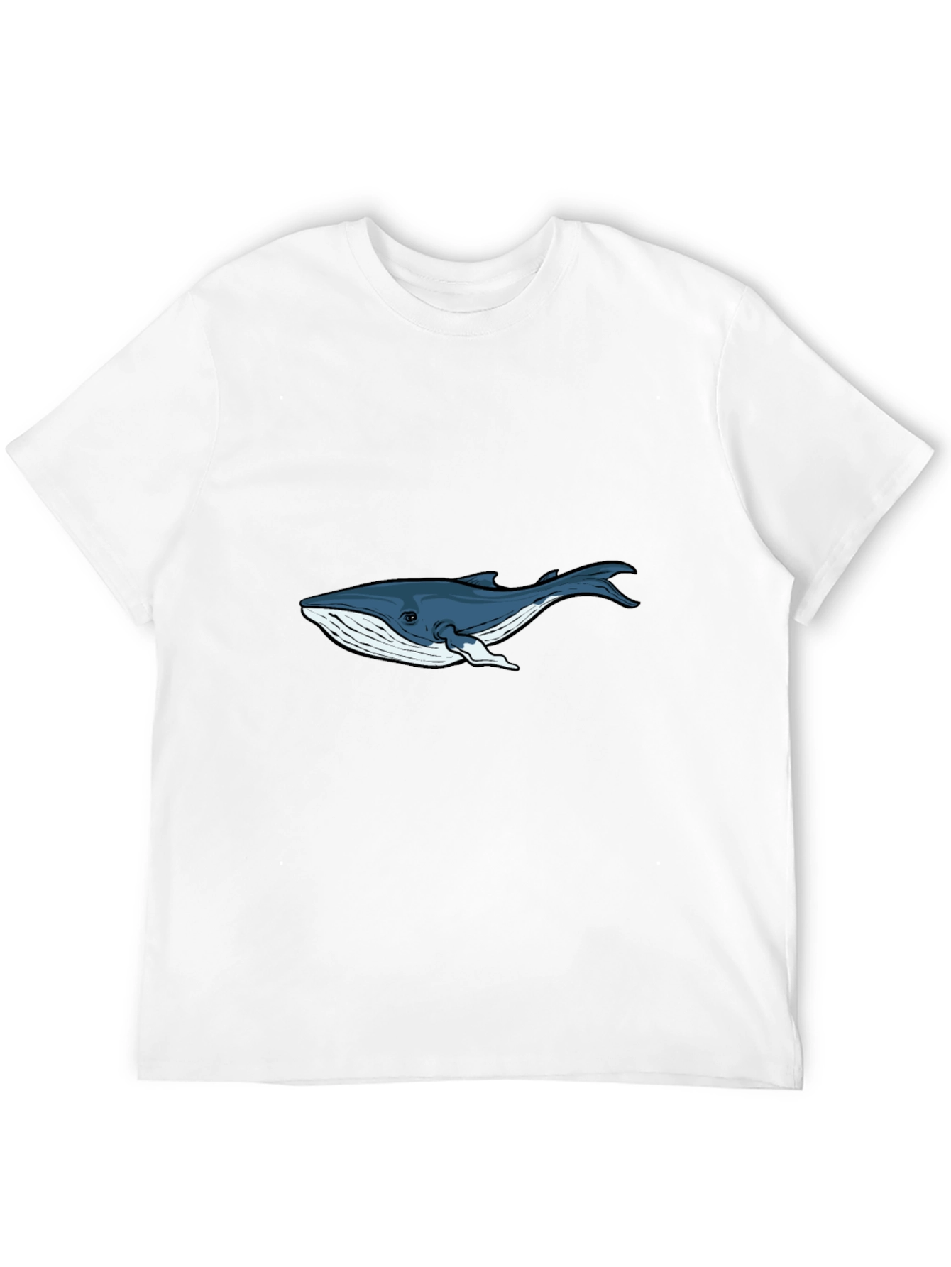 Black T-Shirt with Blue Whale Graphic