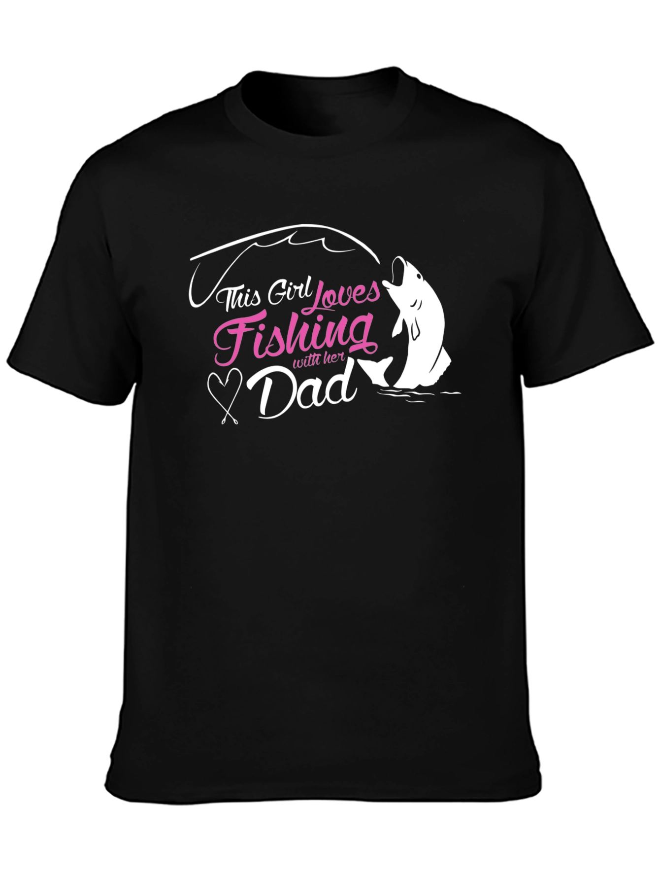 Fishing Girl Loves Dad T-Shirt