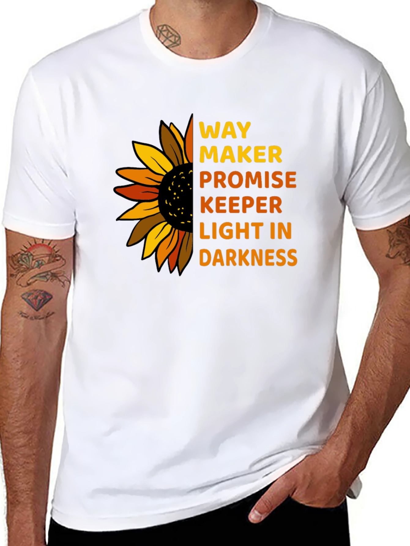 Way Maker Sunflower Graphic Tee - Black