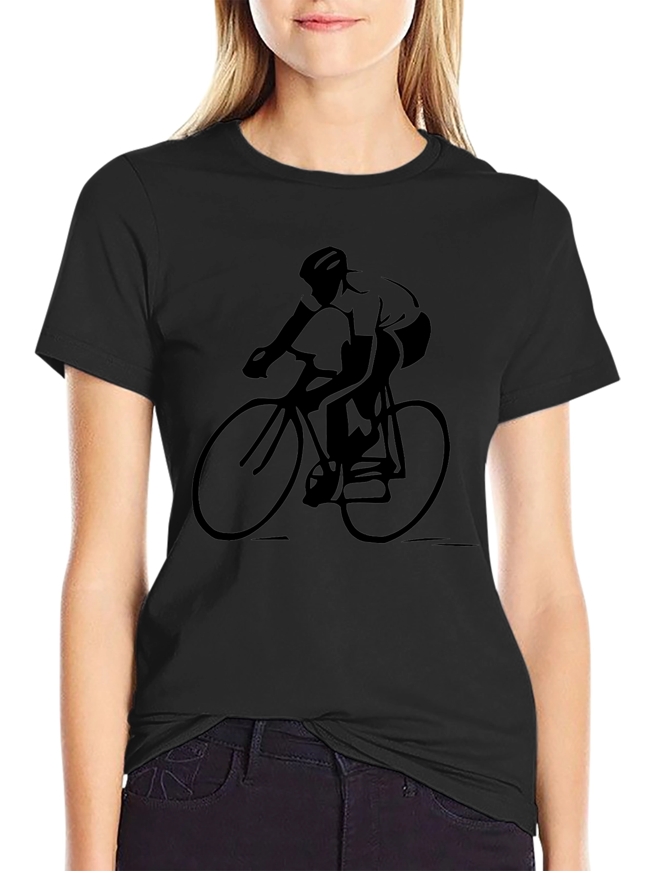Cyclist Graphic T-Shirt - Black