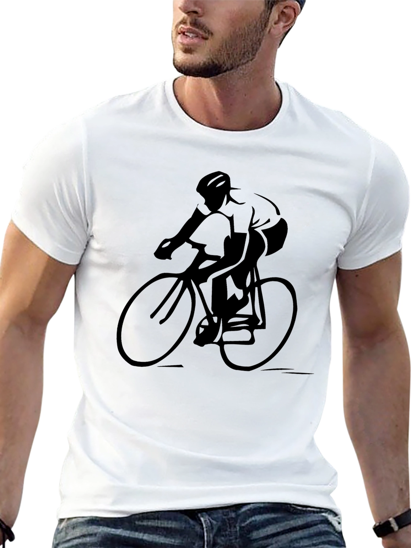 Cyclist Graphic T-Shirt - Black