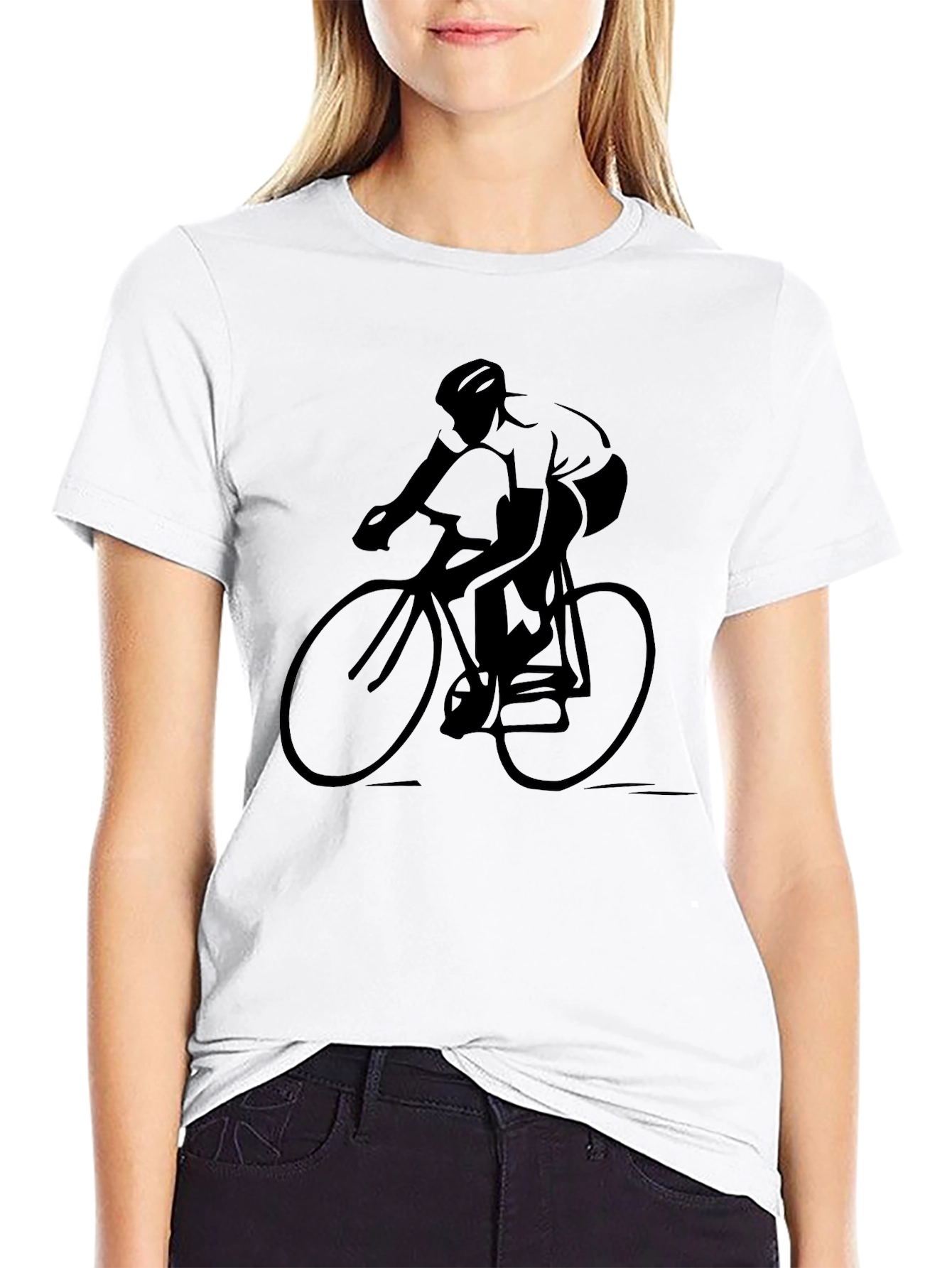 Cyclist Graphic T-Shirt - Black
