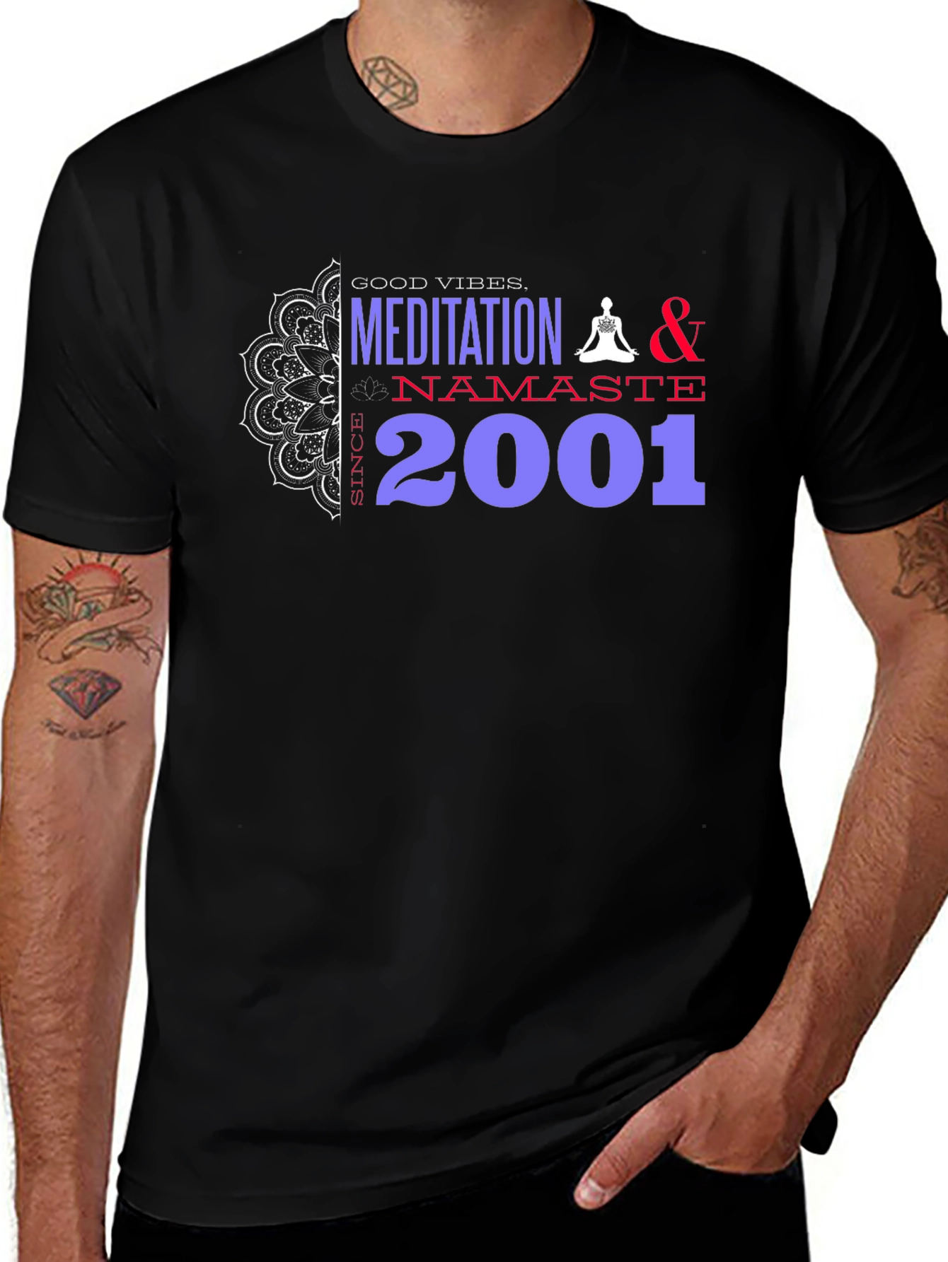Meditation & Namaste Graphic Tee - Since 2001