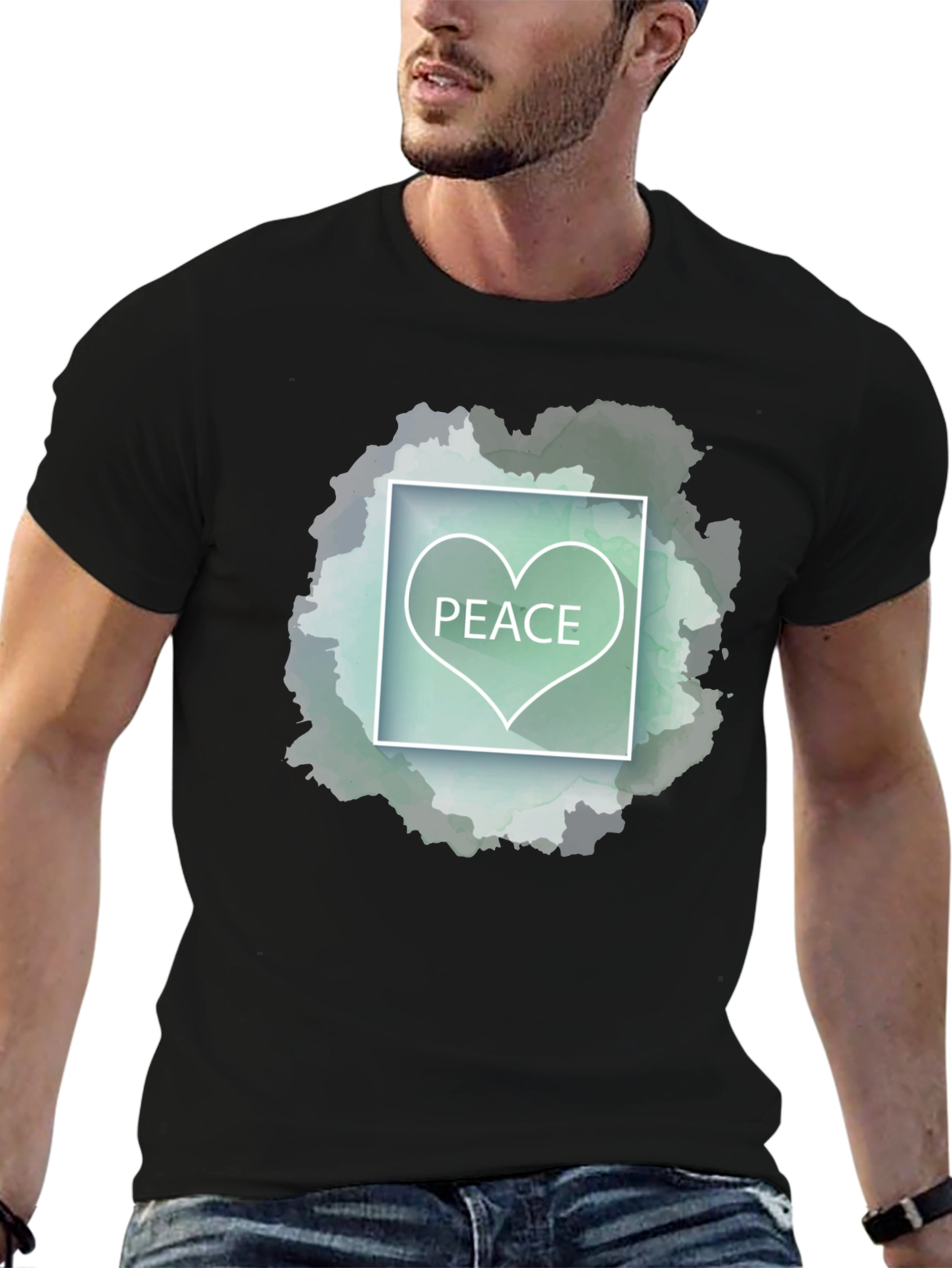 Peace Heart Graphic Tee - Stylish Comfort