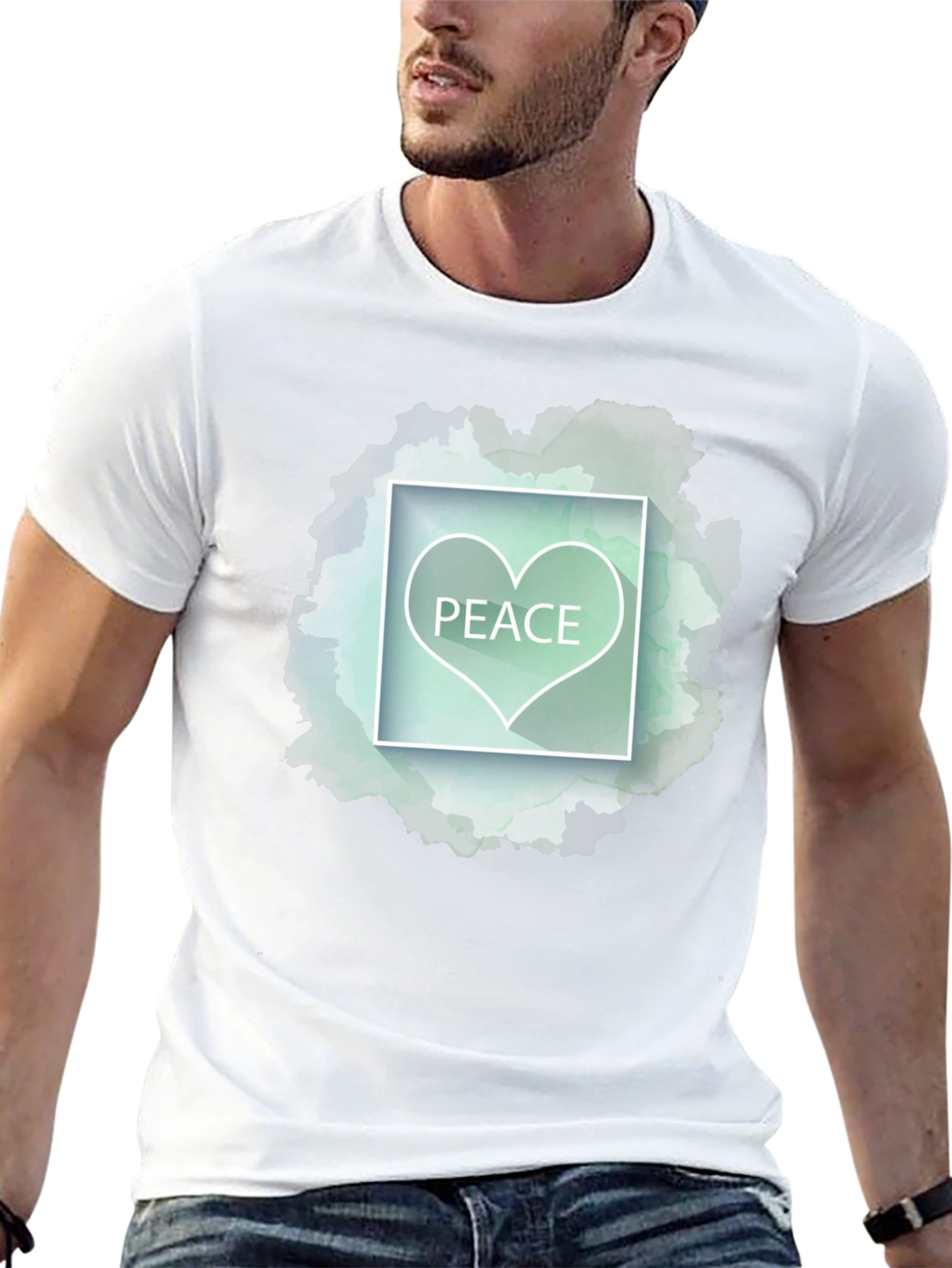 Peace Heart Graphic Tee - Stylish Comfort