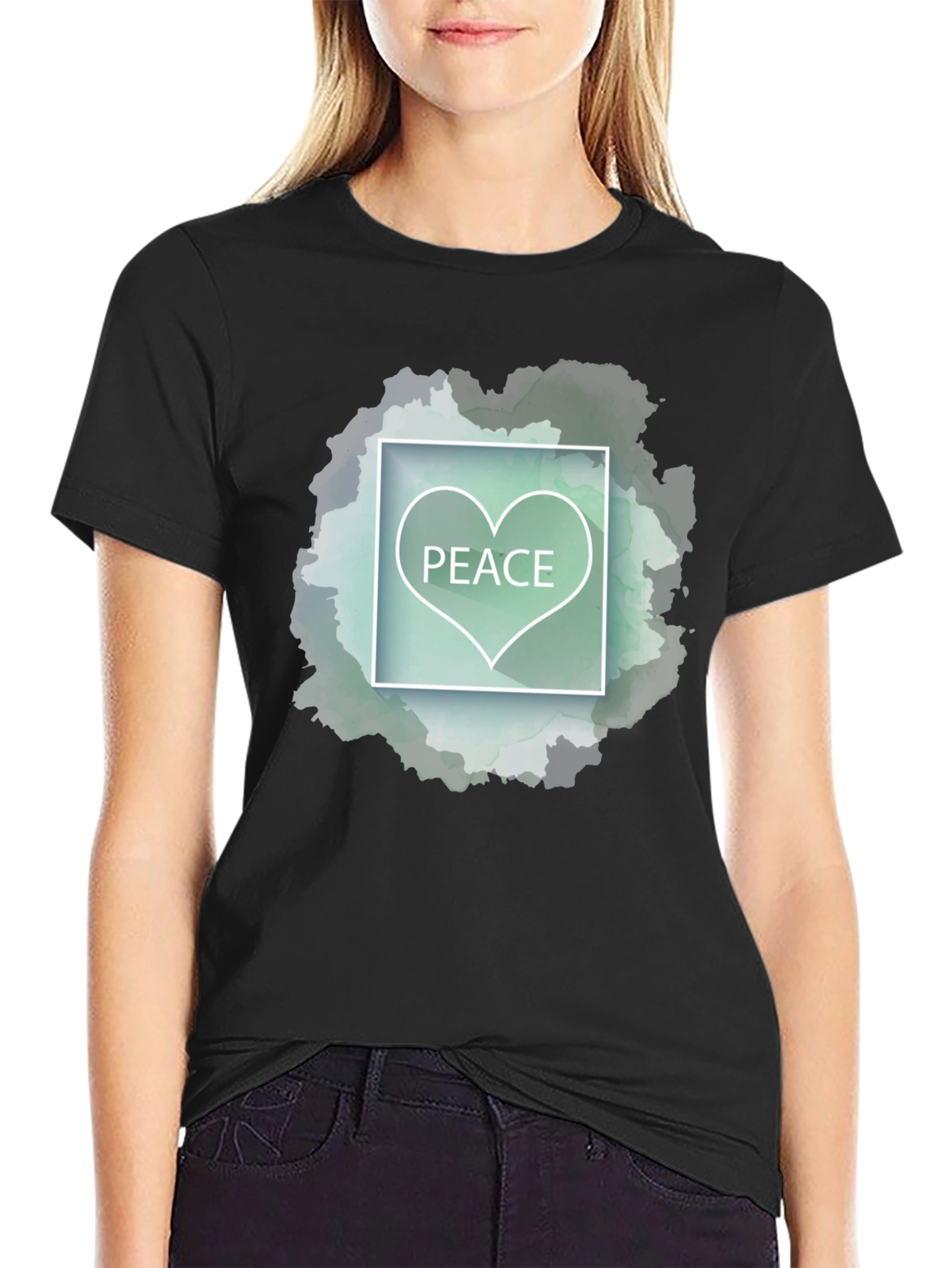 Peace Heart Graphic Tee - Stylish Comfort