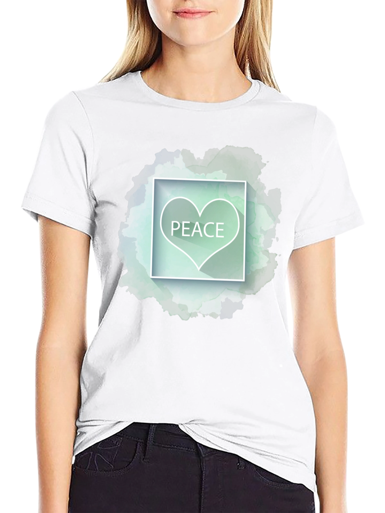 Peace Heart Graphic Tee - Stylish Comfort