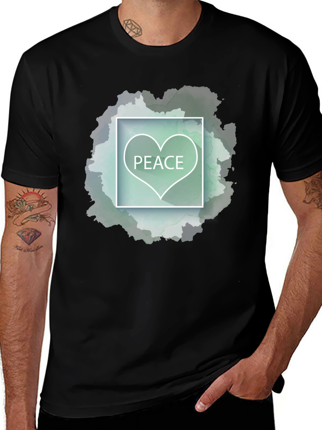 Peace Heart Graphic Tee - Stylish Comfort