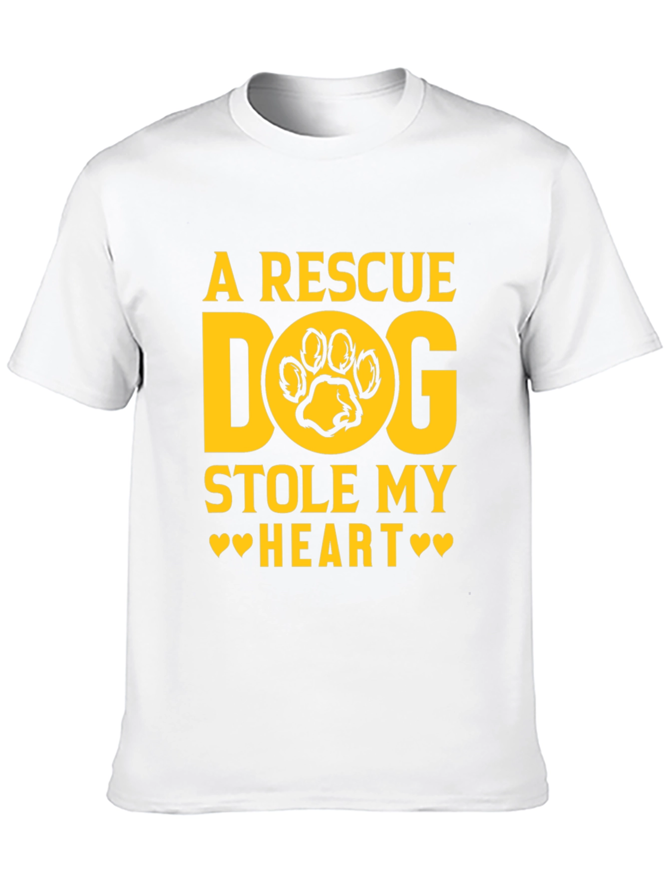 Rescue Dog Stole My Heart Black Graphic Tee