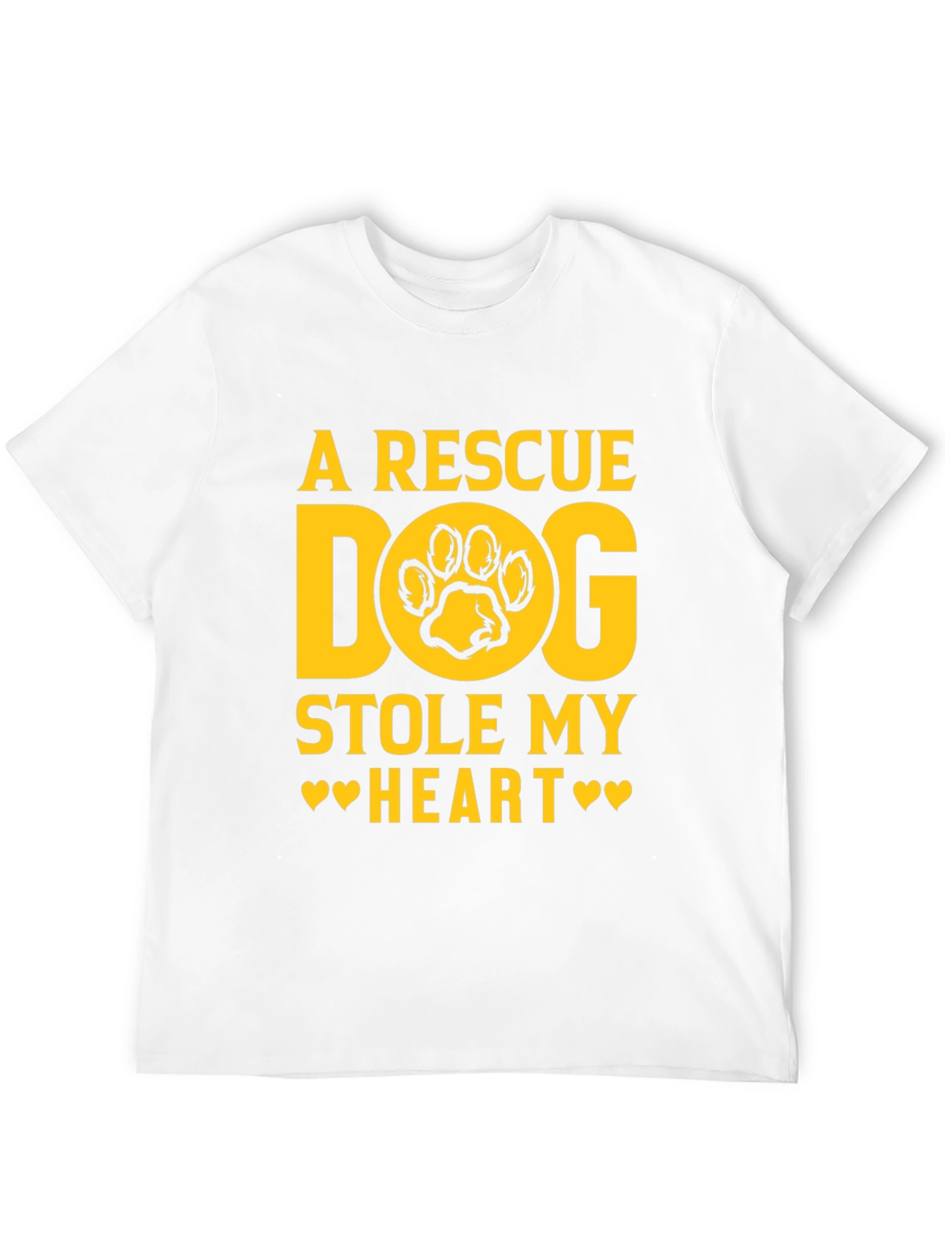 Rescue Dog Stole My Heart Black Graphic Tee