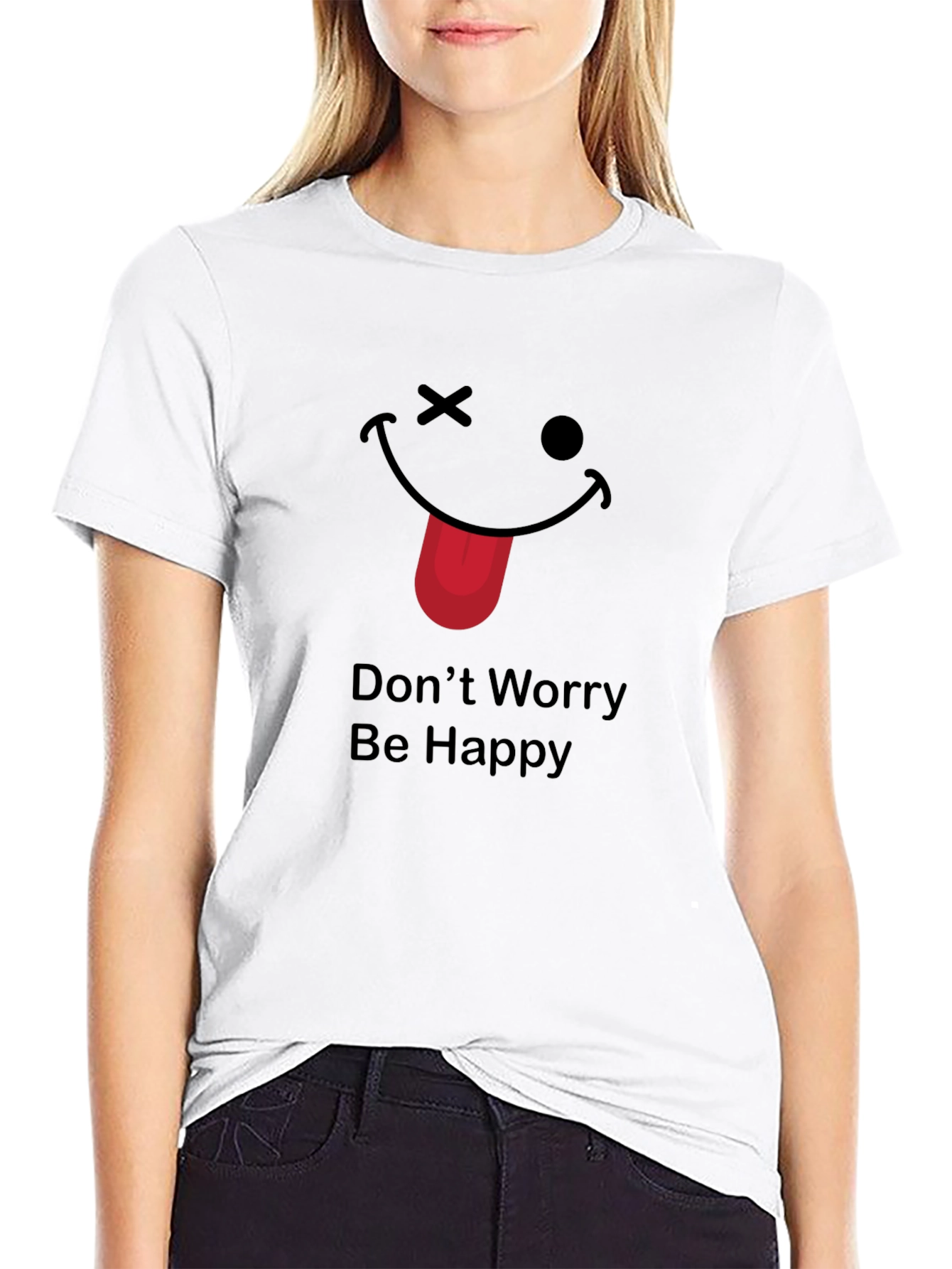 Funny Dont Worry Be Happy Graphic Tee
