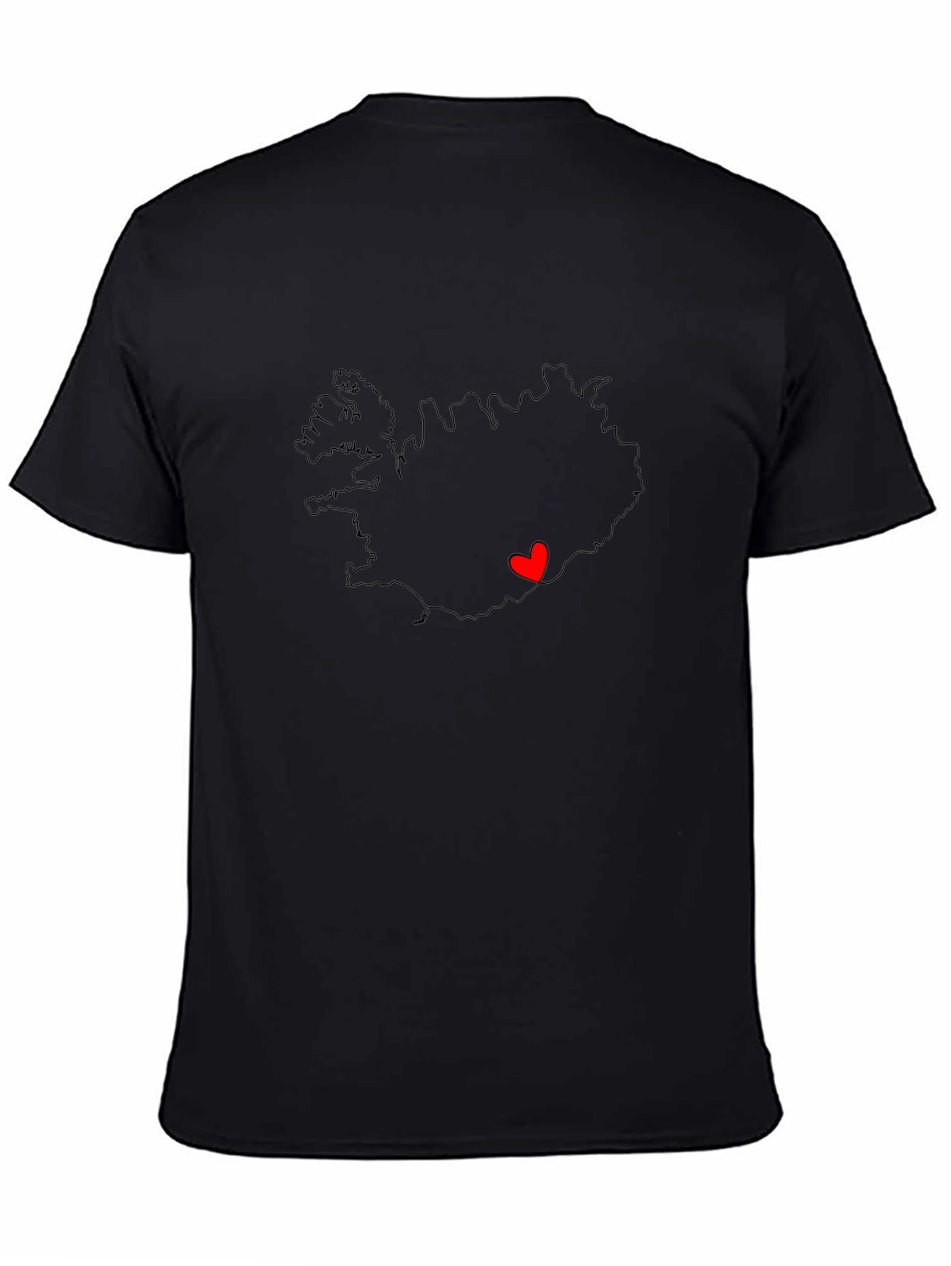 Iceland Love T-Shirt - Mens Black Graphic Tee