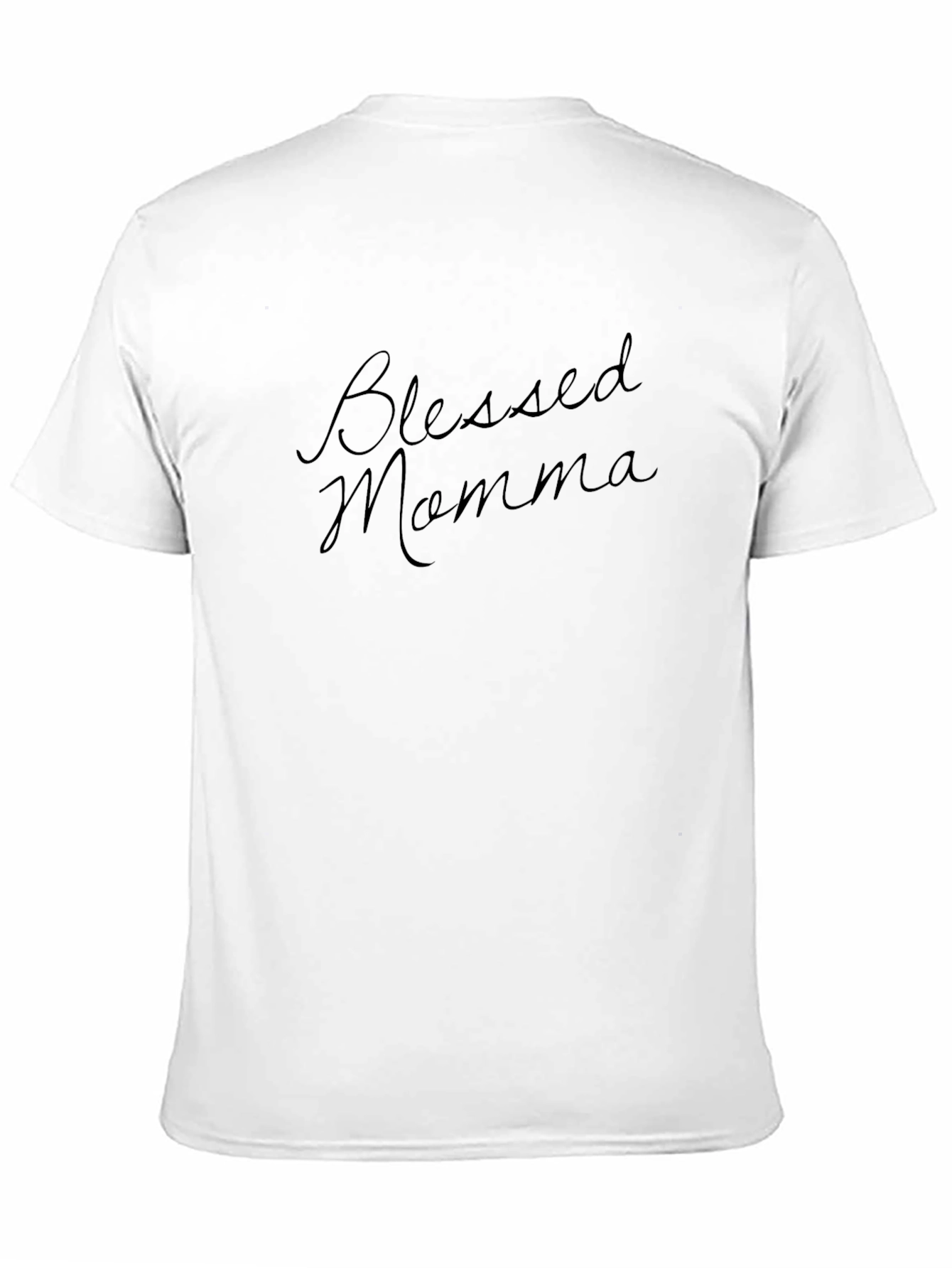 Blessed Momma Graphic Tee - Soft Black Cotton