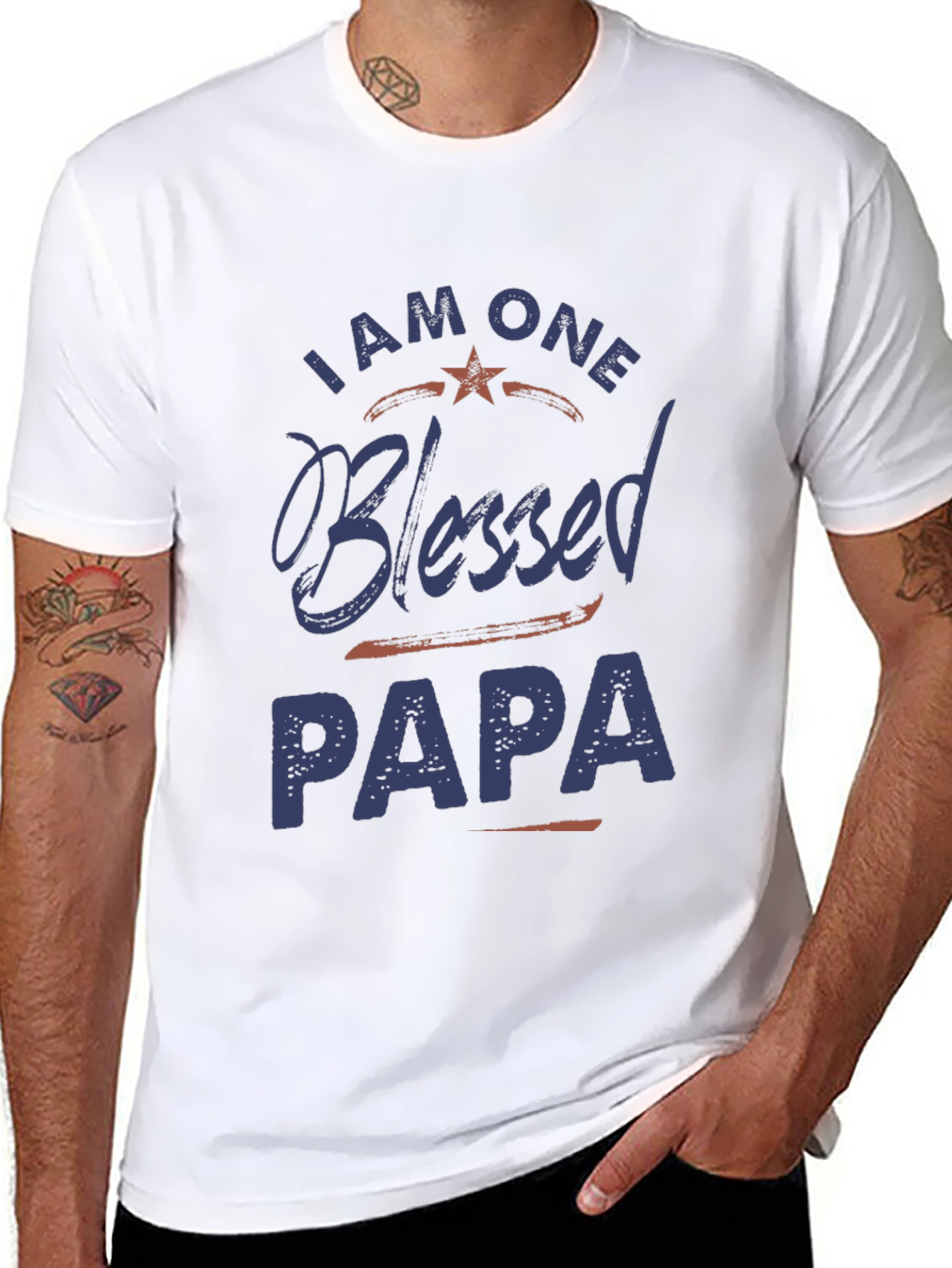 Blessed Papa Graphic T-Shirt