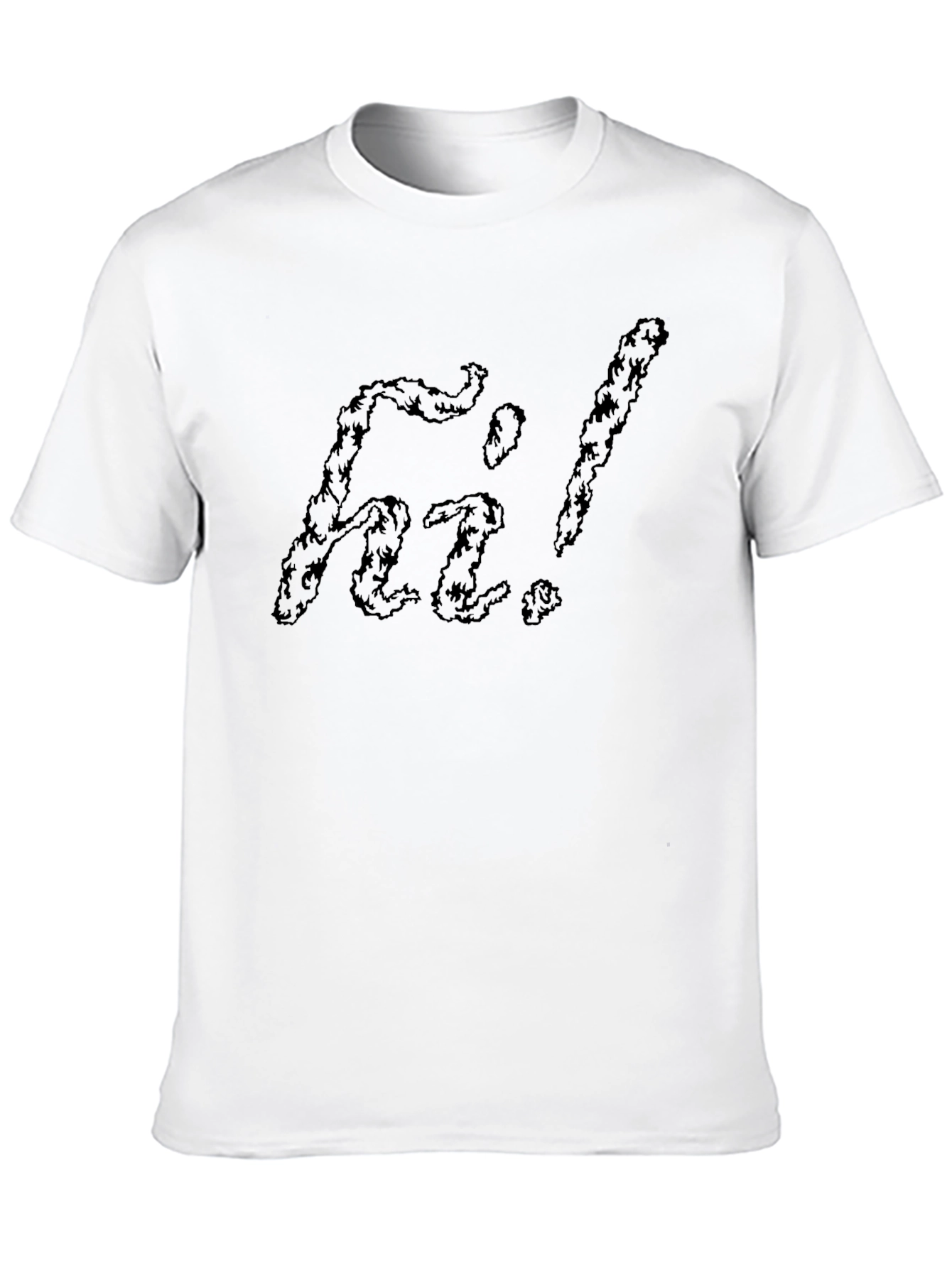 Edgy Hi! Graphic Black Cotton Tee