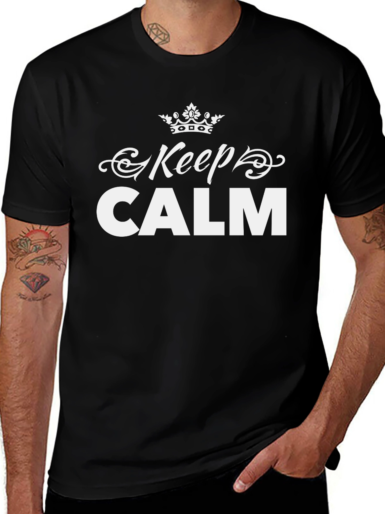 Keep Calm Graphic Tee - Stylish Comfort