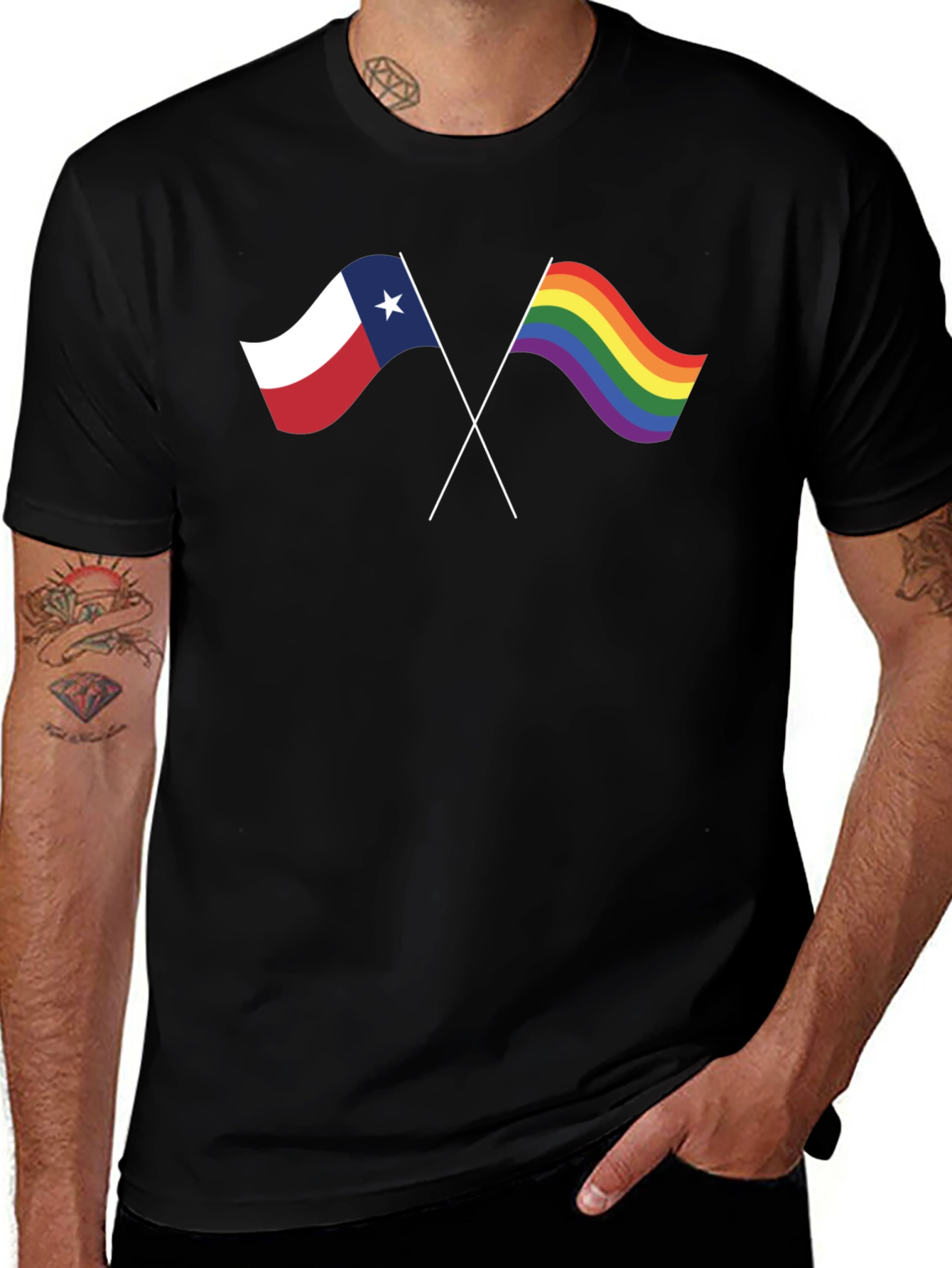 Texas Pride T-Shirt - Waving Flags