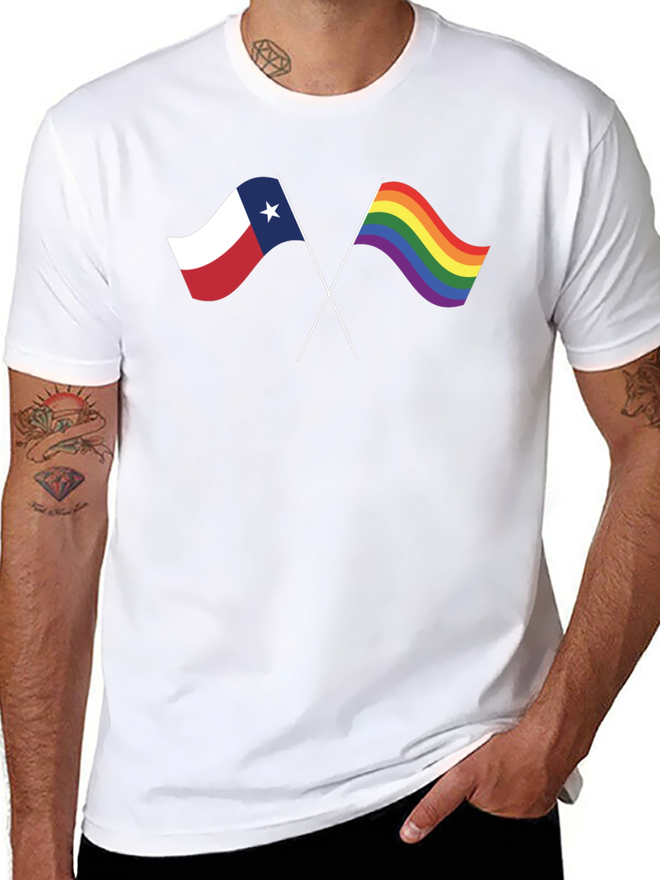Texas Pride T-Shirt - Waving Flags