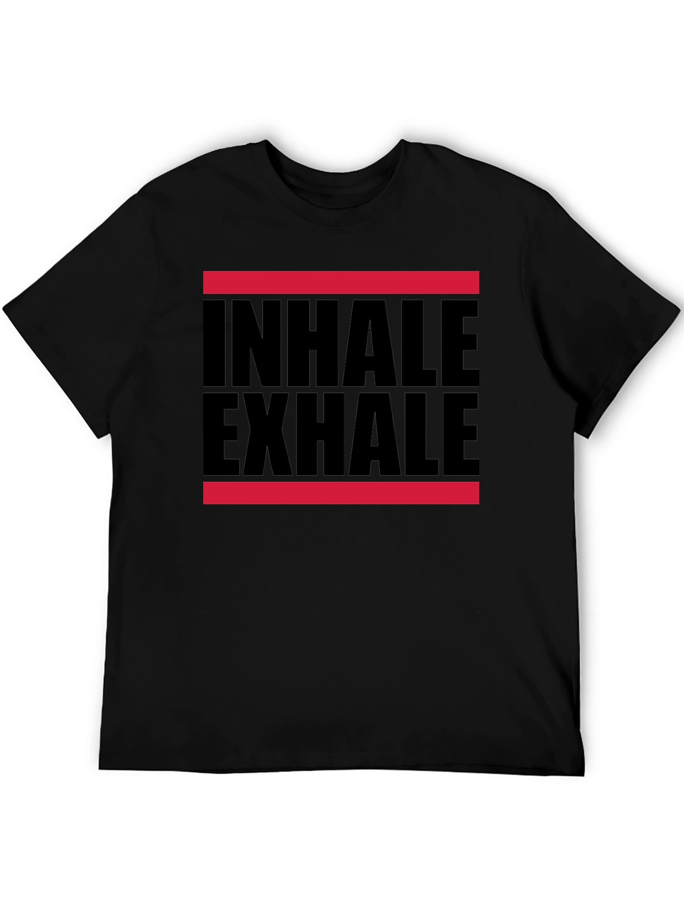 Inhale Exhale Graphic T-Shirt - Black