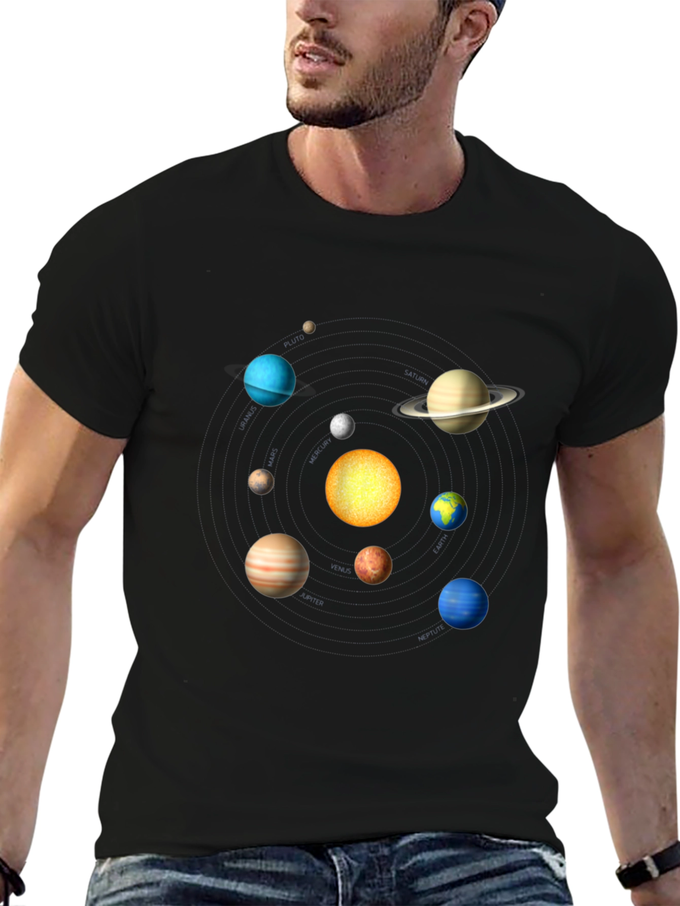 Planets Graphic T-Shirt - Space Enthusiast Tee