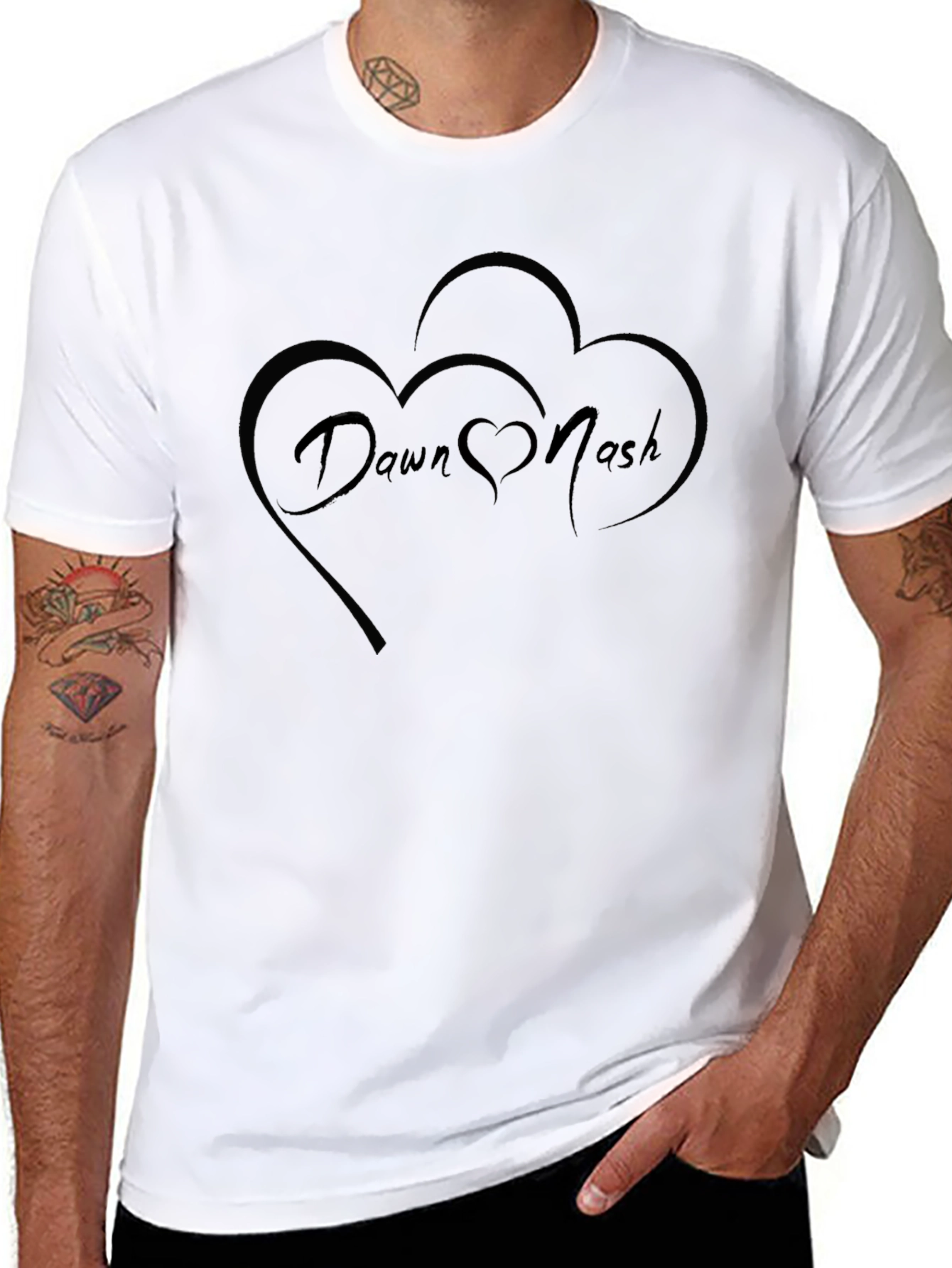 Dawn Nash Heart Graphic Black Tee