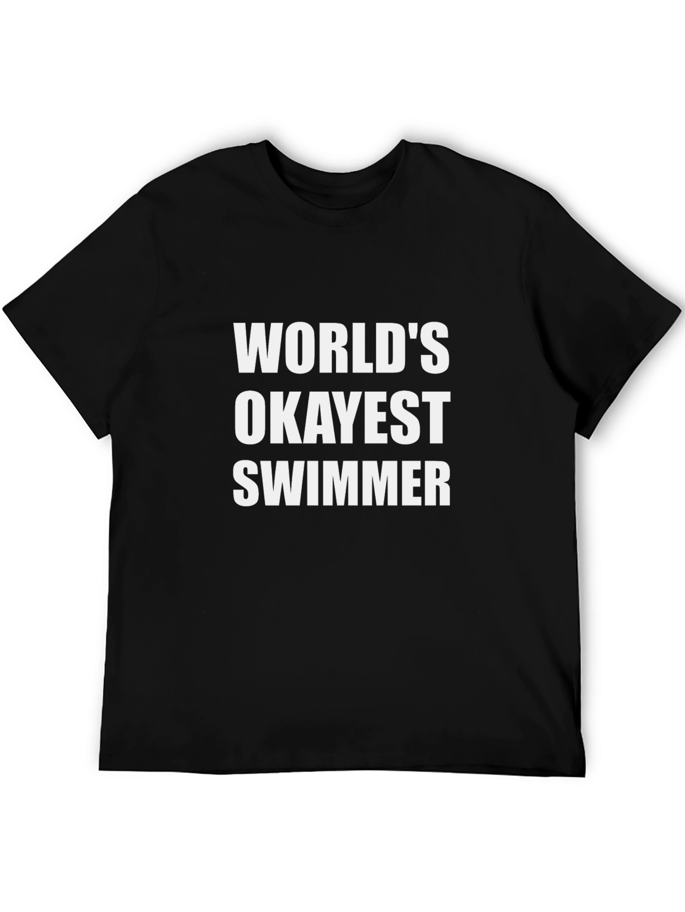 Worlds Okayest Swimmer Black Tee