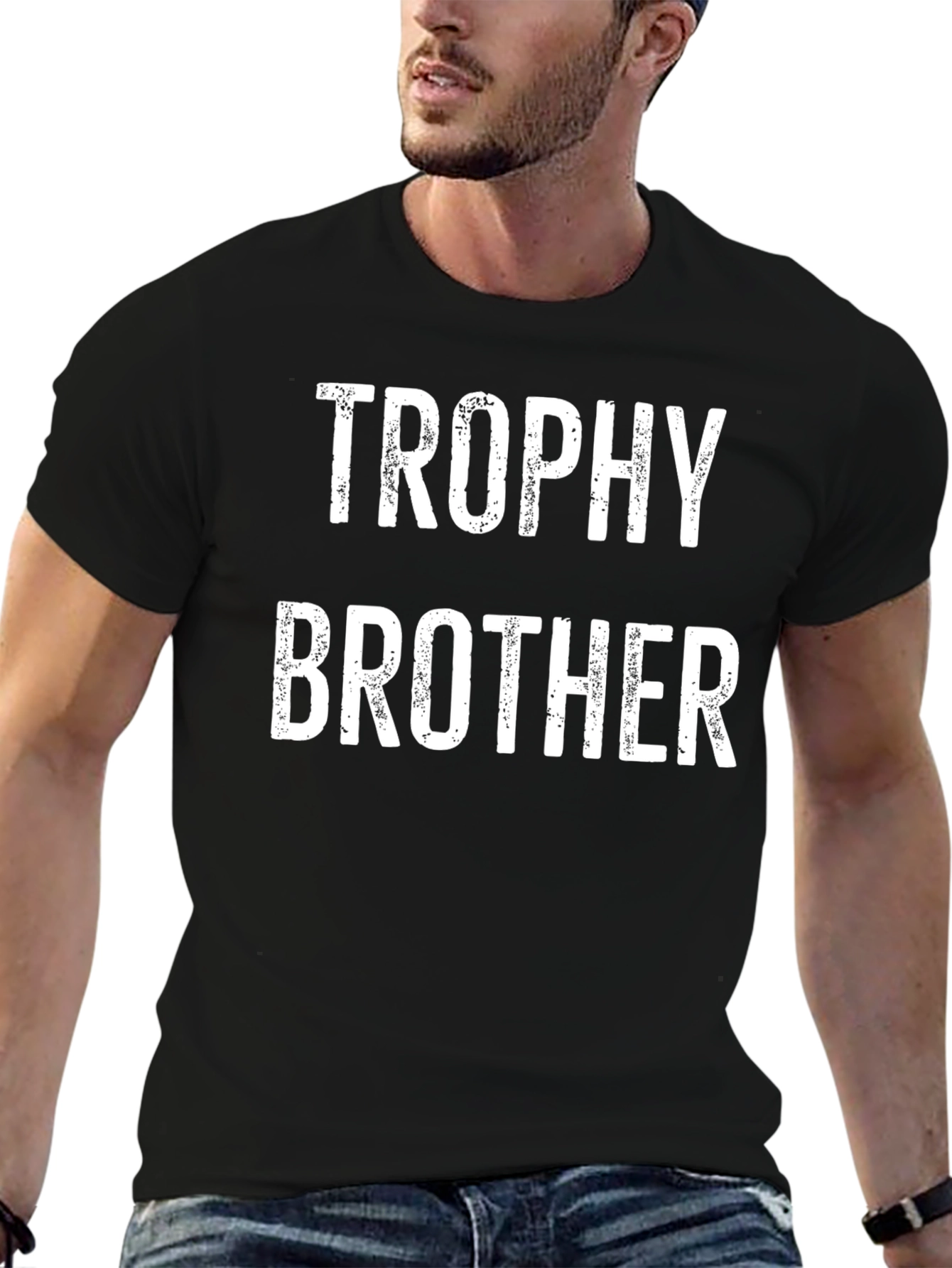 Trophy Brother Graphic Tee - Black Casual Shirt