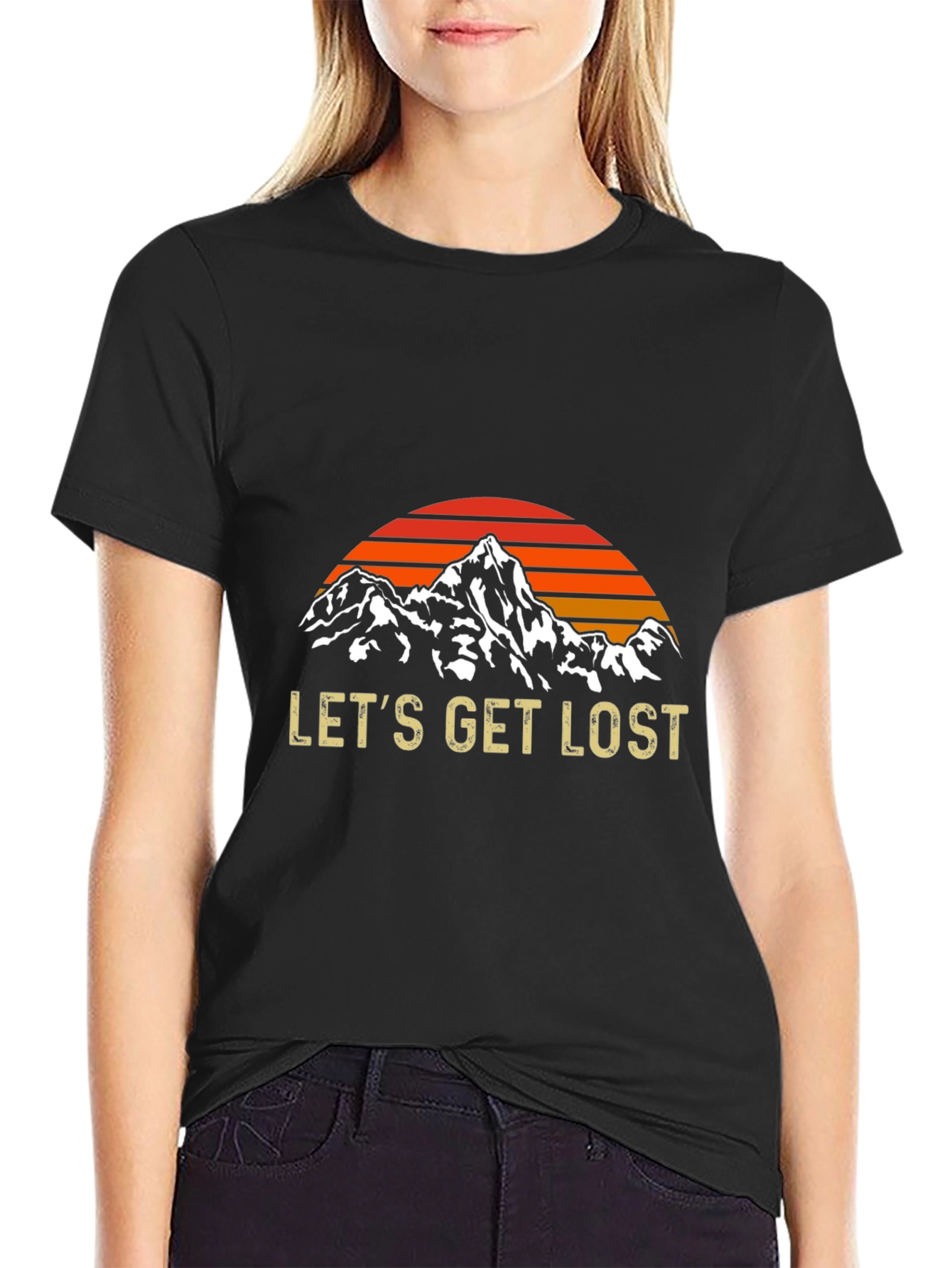 Lets Get Lost Mountain Graphic Tee