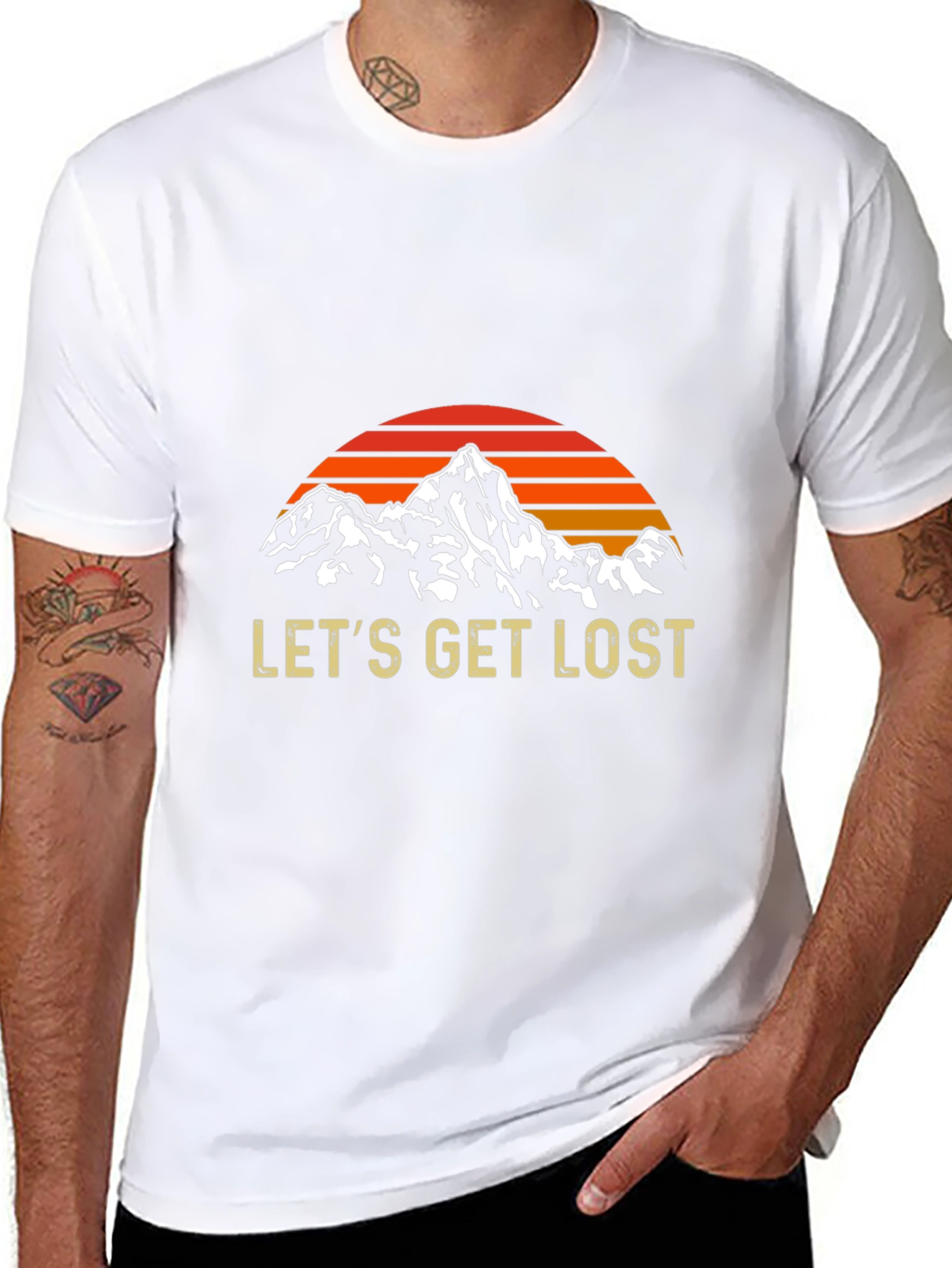 Lets Get Lost Mountain Graphic Tee