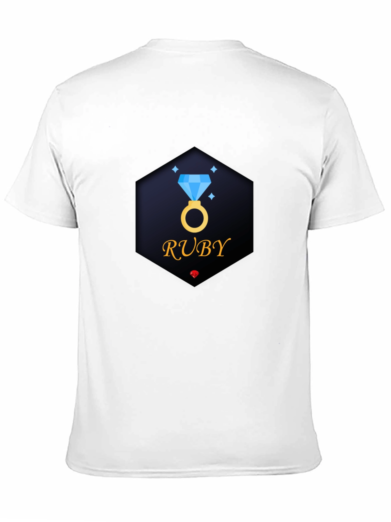 Ruby Diamond Ring Black T-Shirt