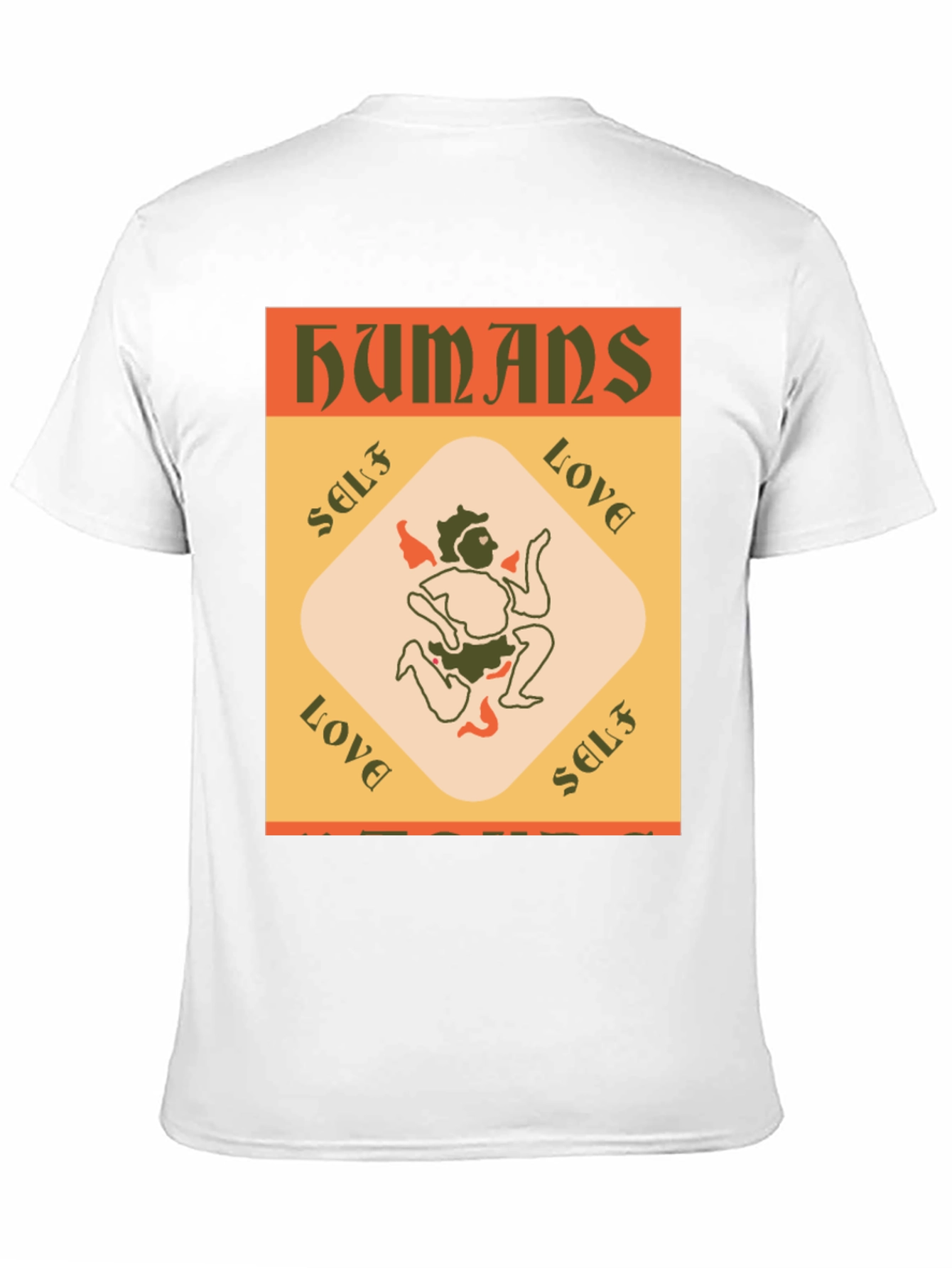 Humans Self Love T-Shirt Black Cotton Tee
