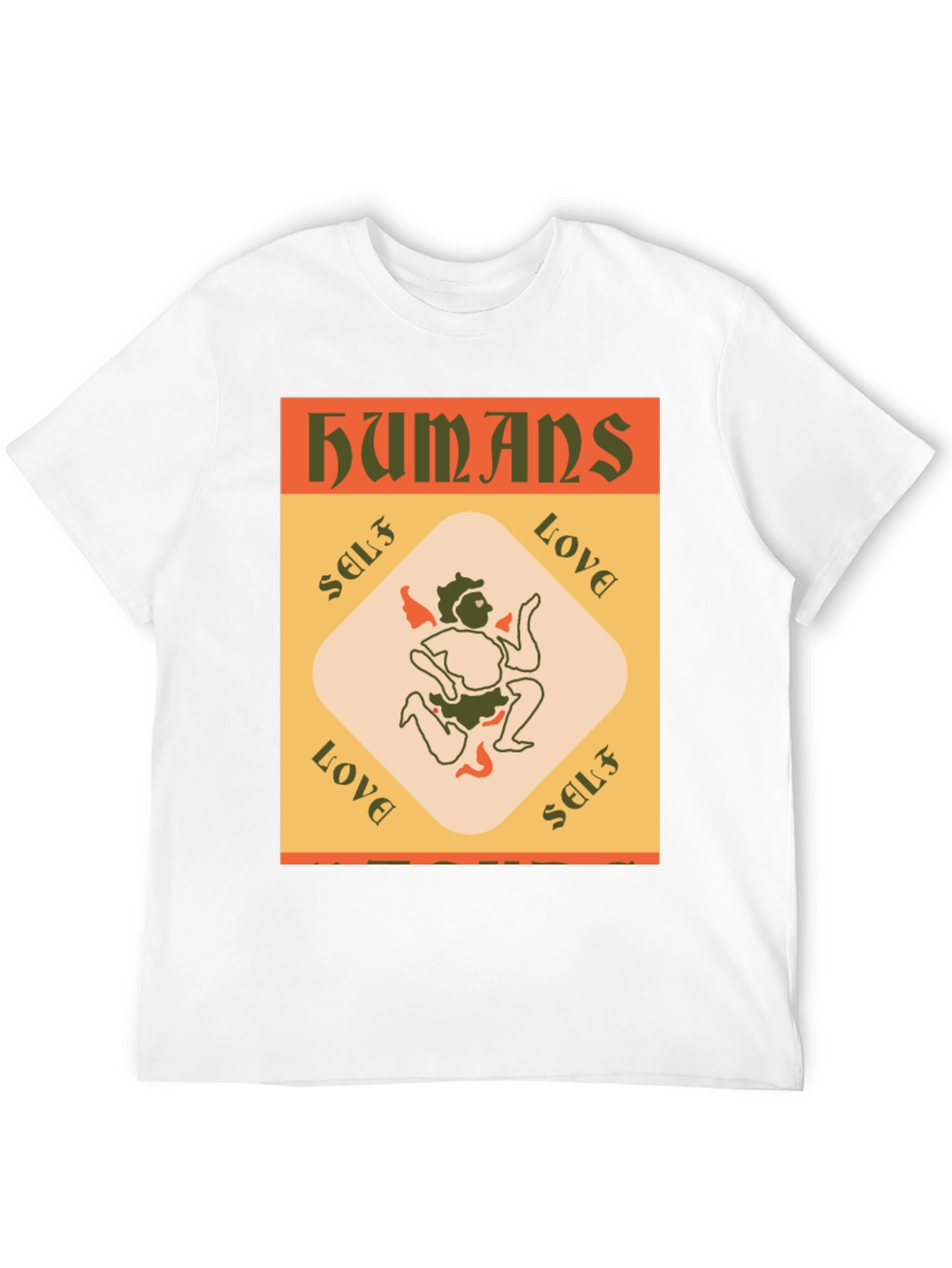 Humans Self Love T-Shirt Black Cotton Tee