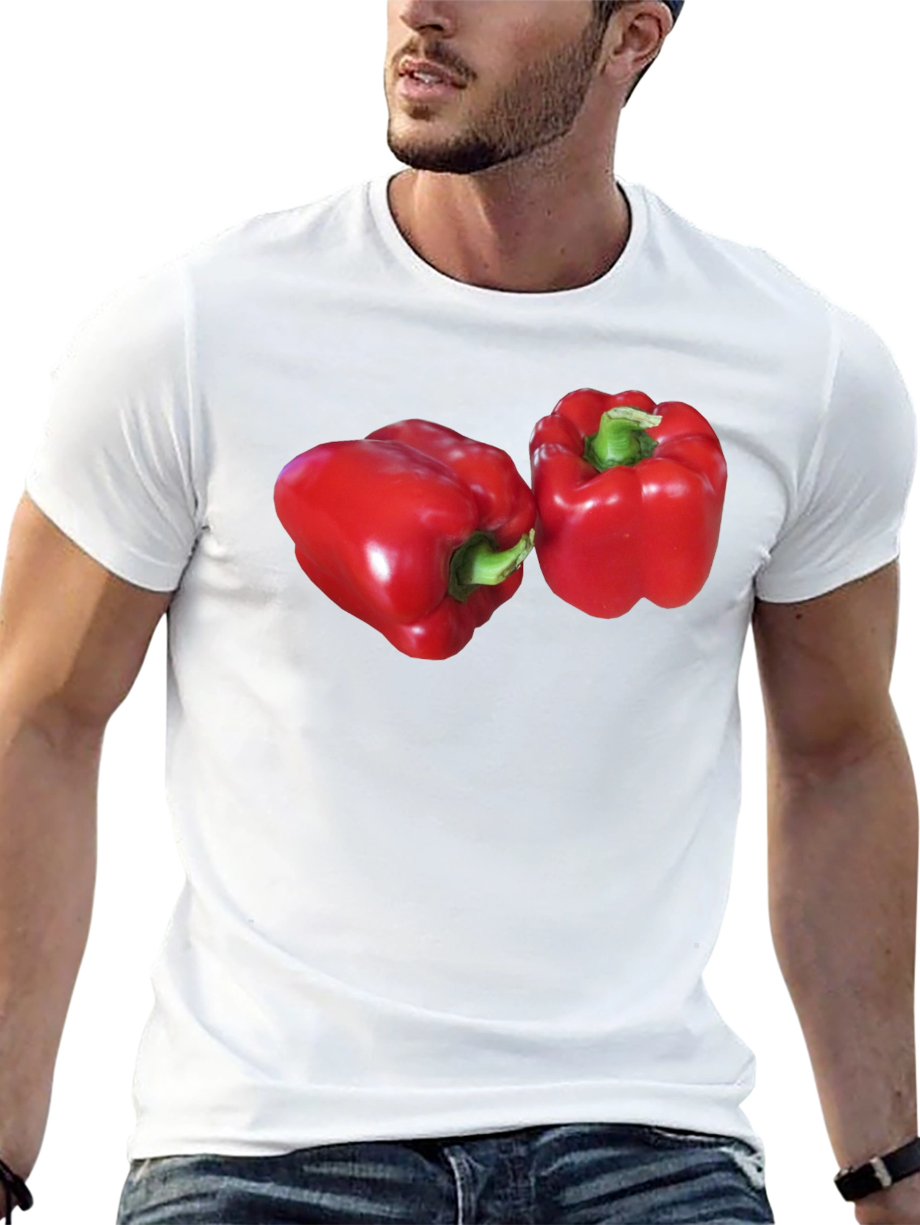 Red Pepper Graphic T-Shirt - Bold Vegetable Print