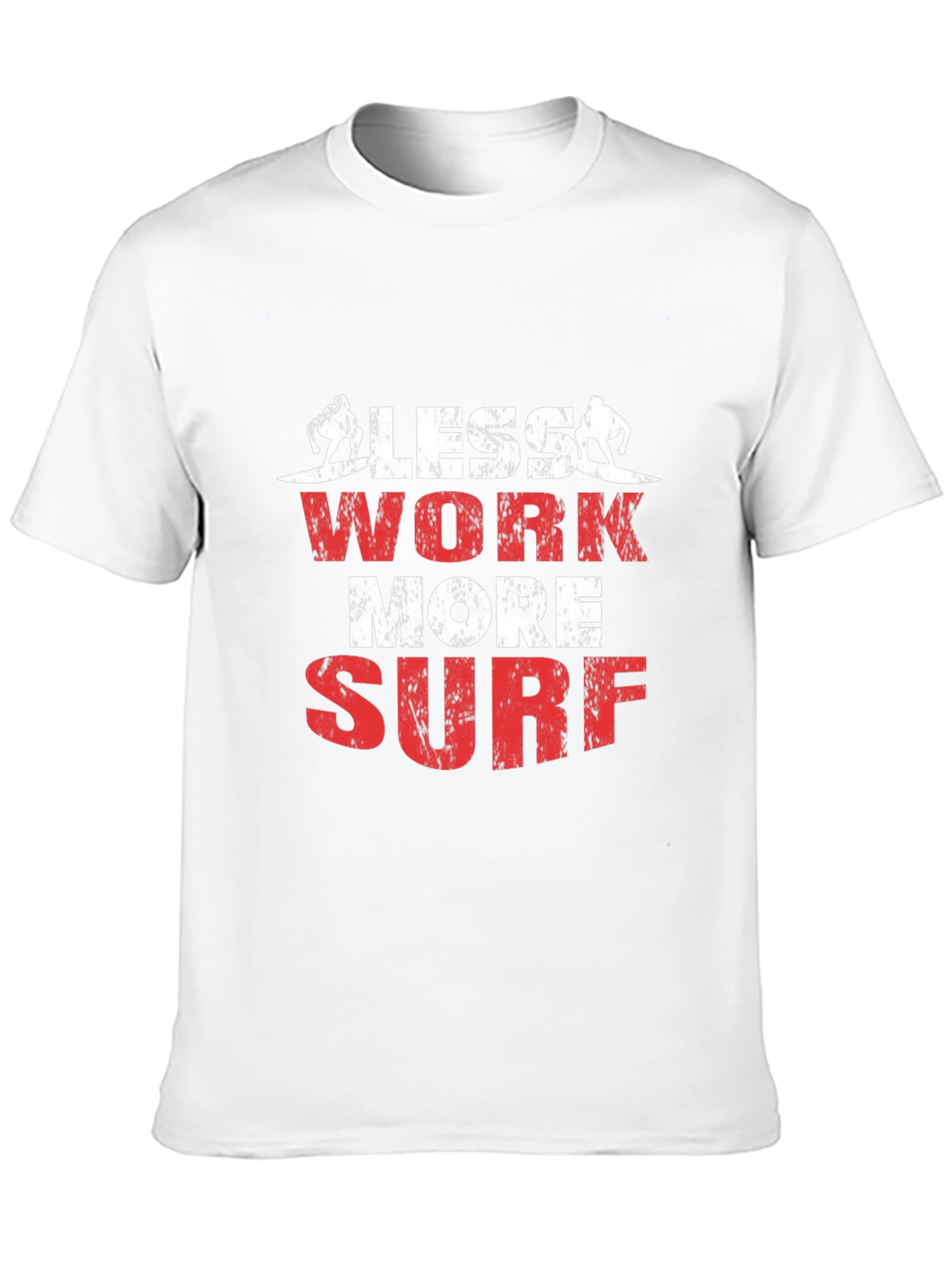 Less Work More Surf Black Graphic Tee