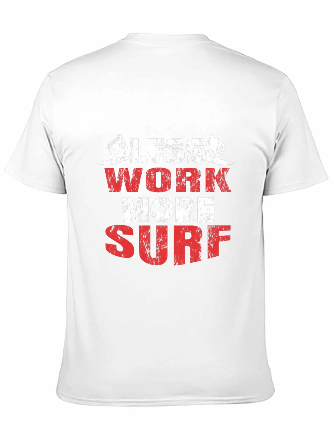 Less Work More Surf Black Graphic Tee