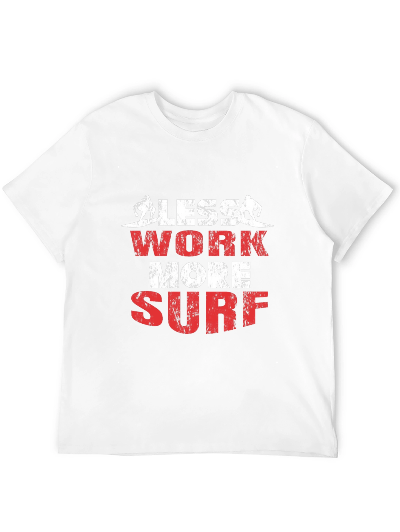 Less Work More Surf Black Graphic Tee