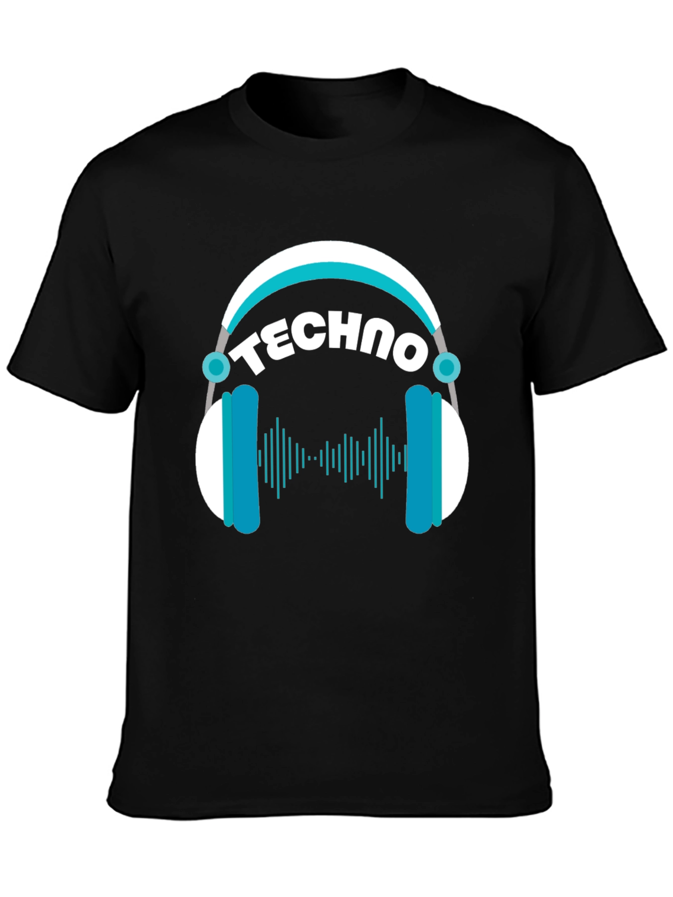 Techno Headphones Graphic T-Shirt