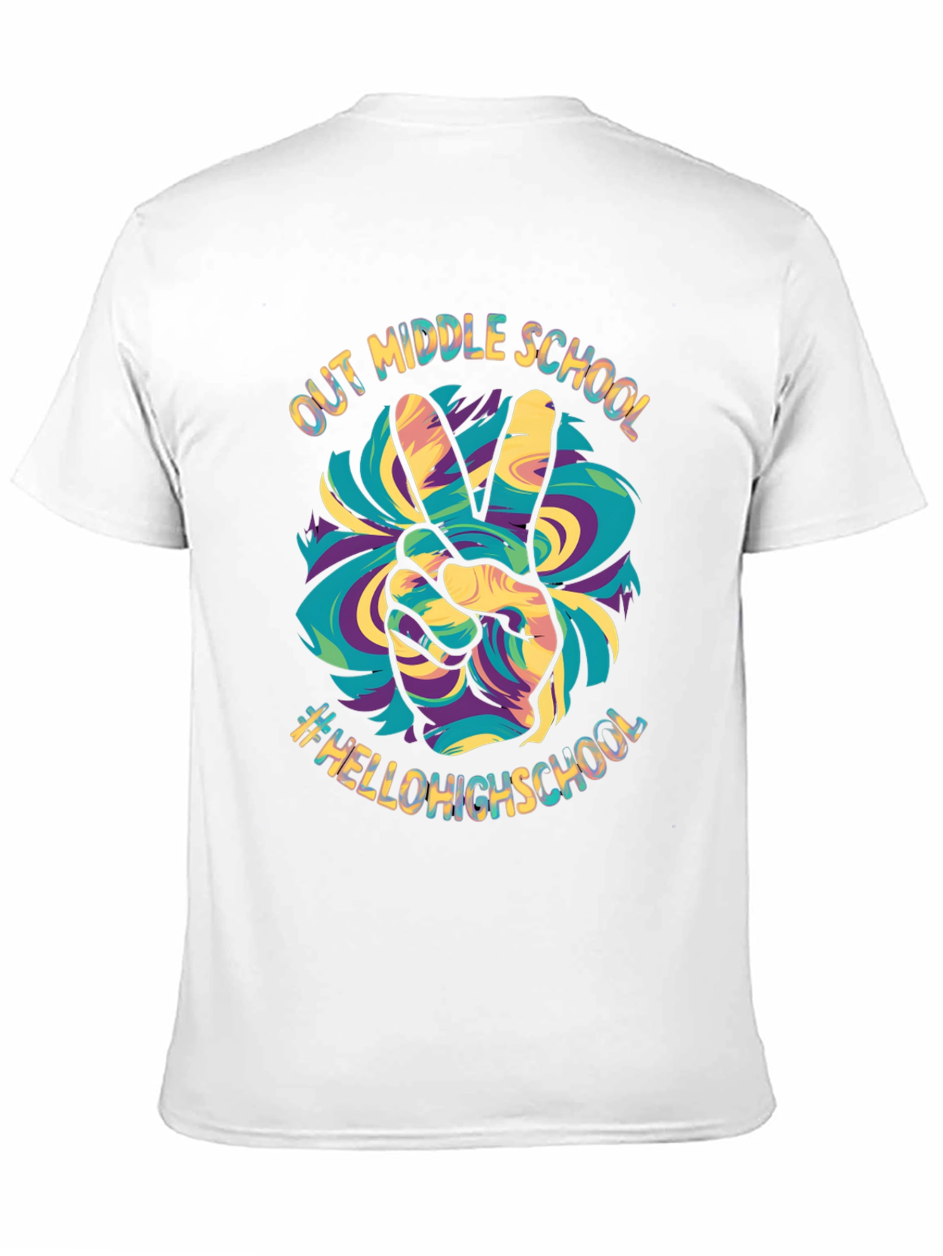 Out Middle School Peace Sign Graphic Tee