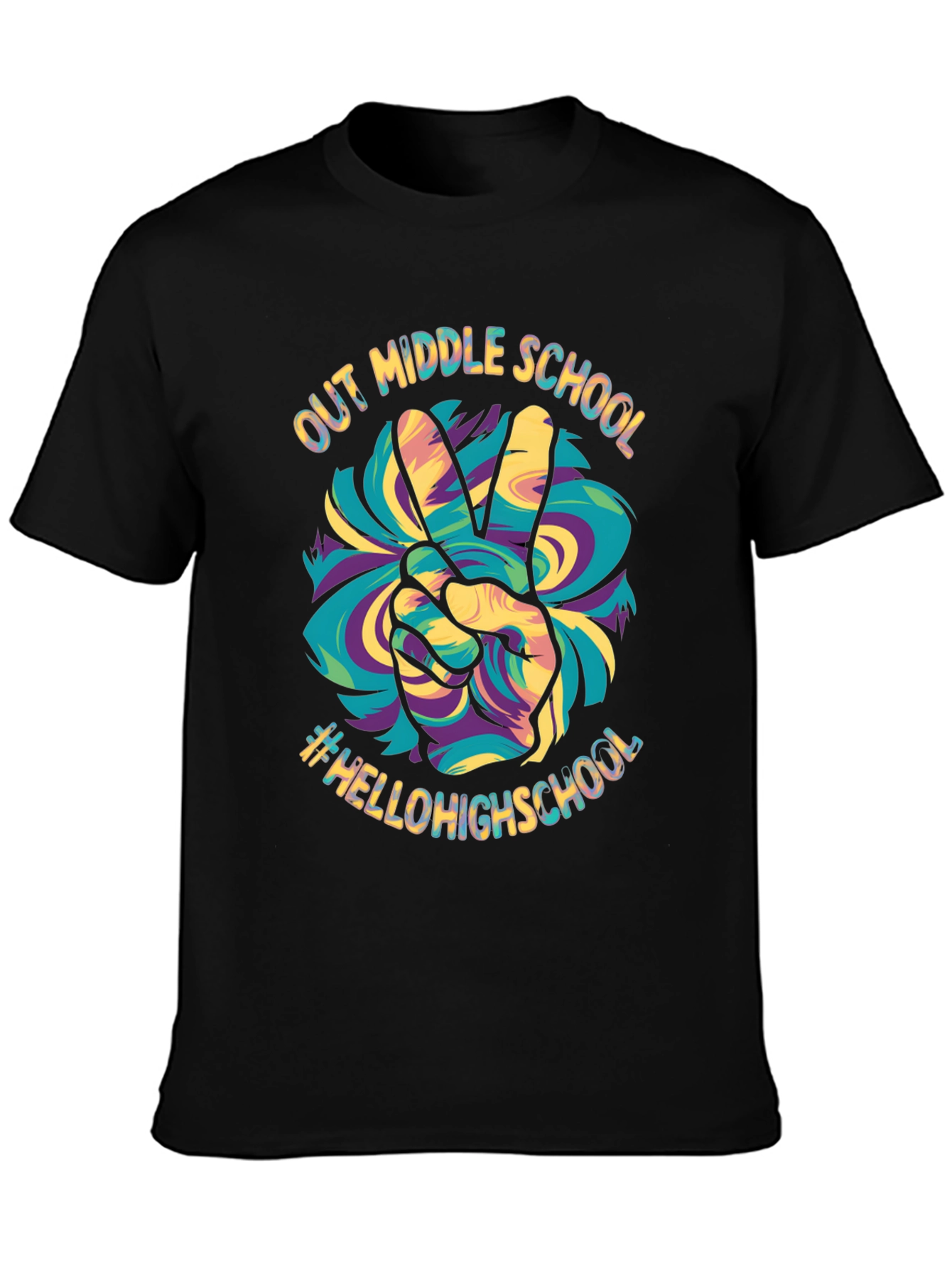 Out Middle School Peace Sign Graphic Tee