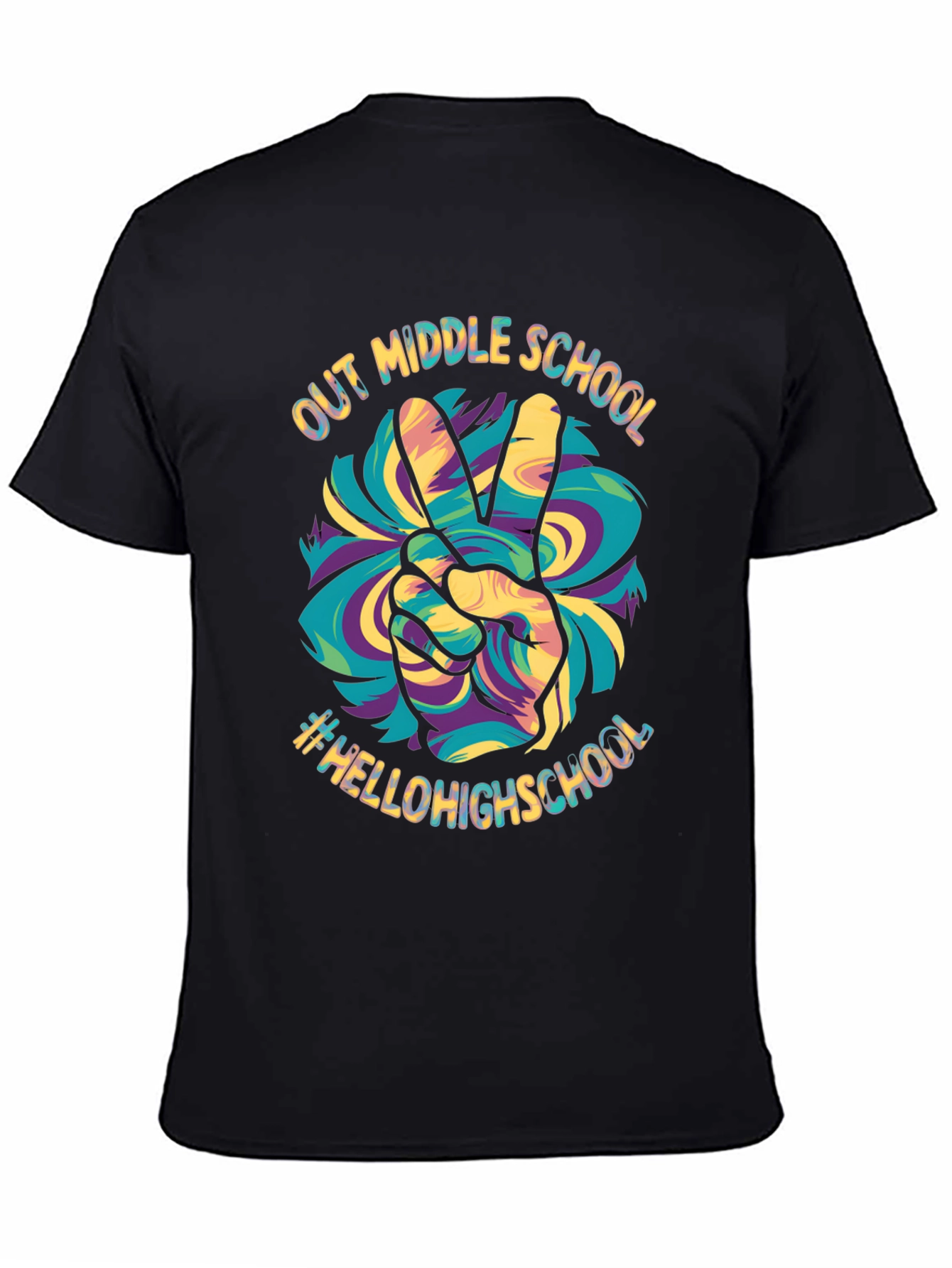Out Middle School Peace Sign Graphic Tee