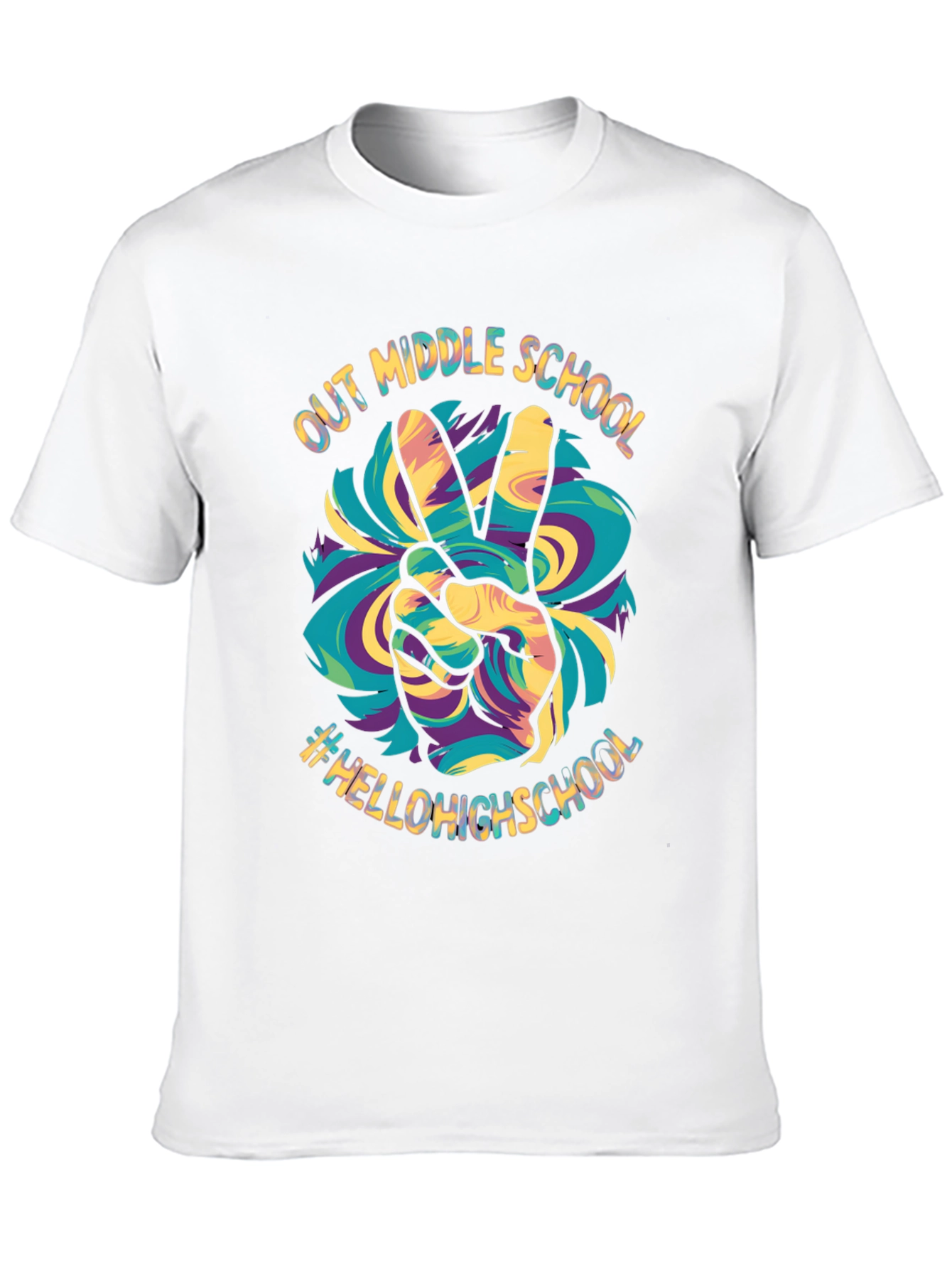 Out Middle School Peace Sign Graphic Tee