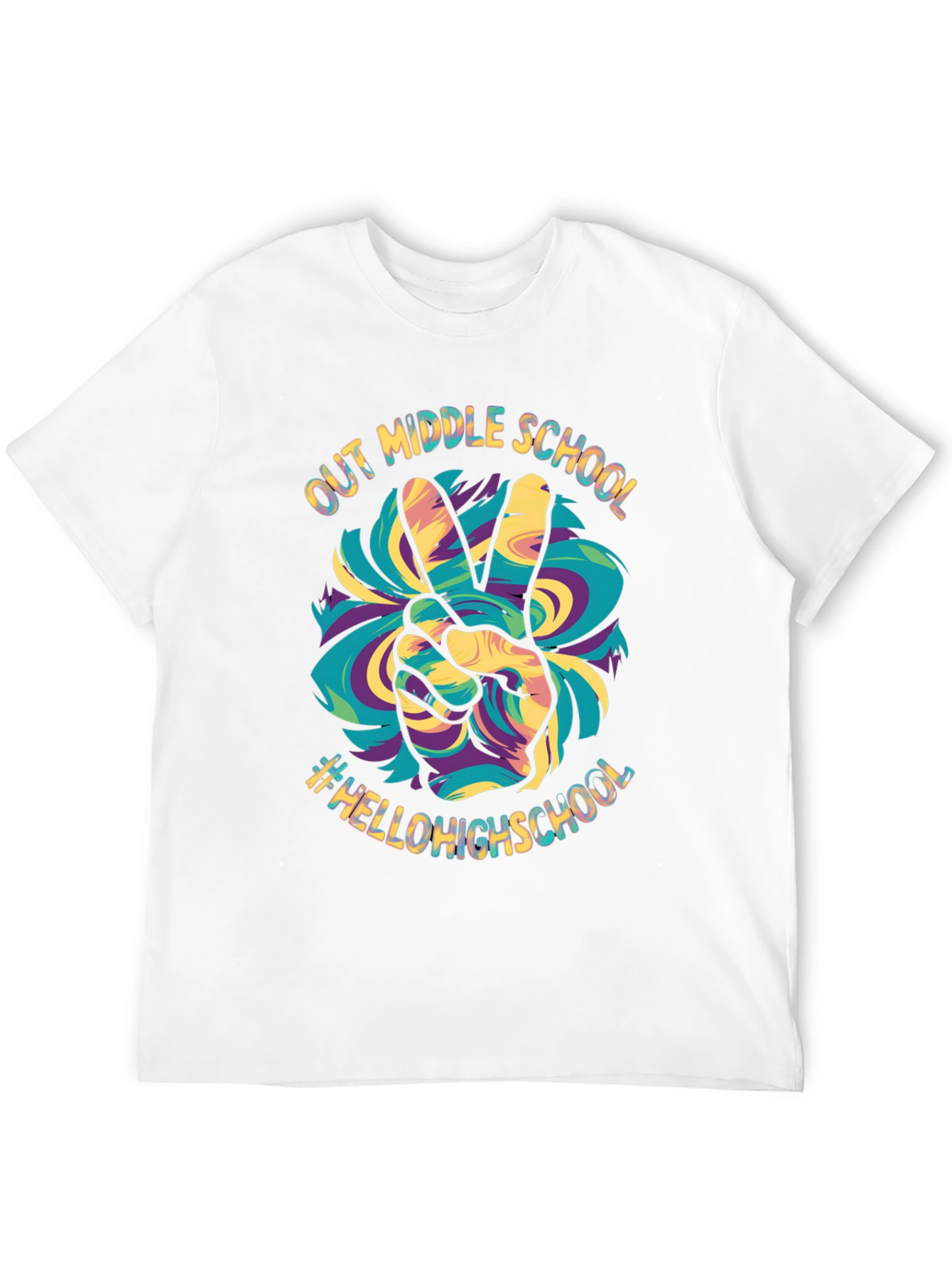 Out Middle School Peace Sign Graphic Tee
