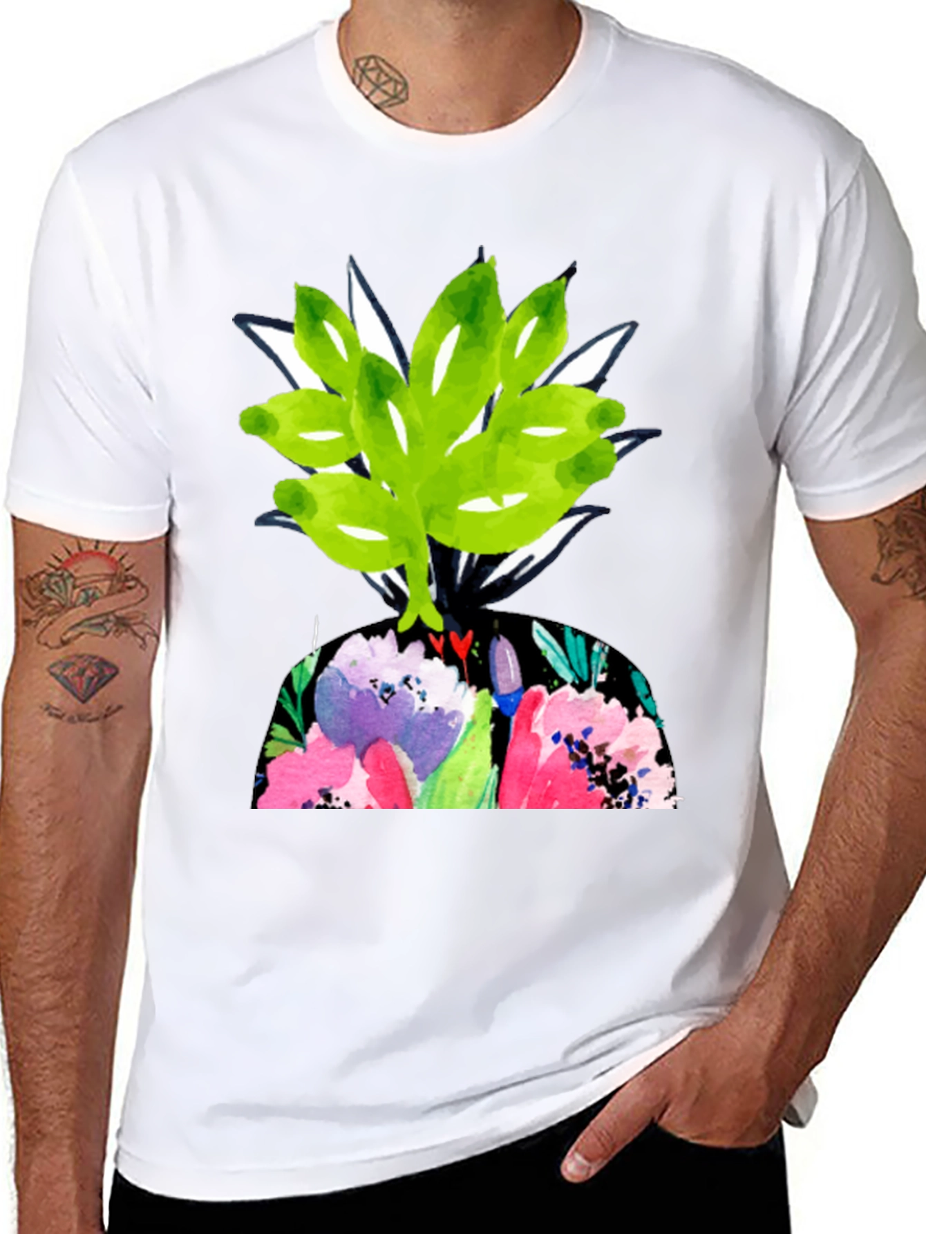 Floral T-Shirt - Abstract Art Tee
