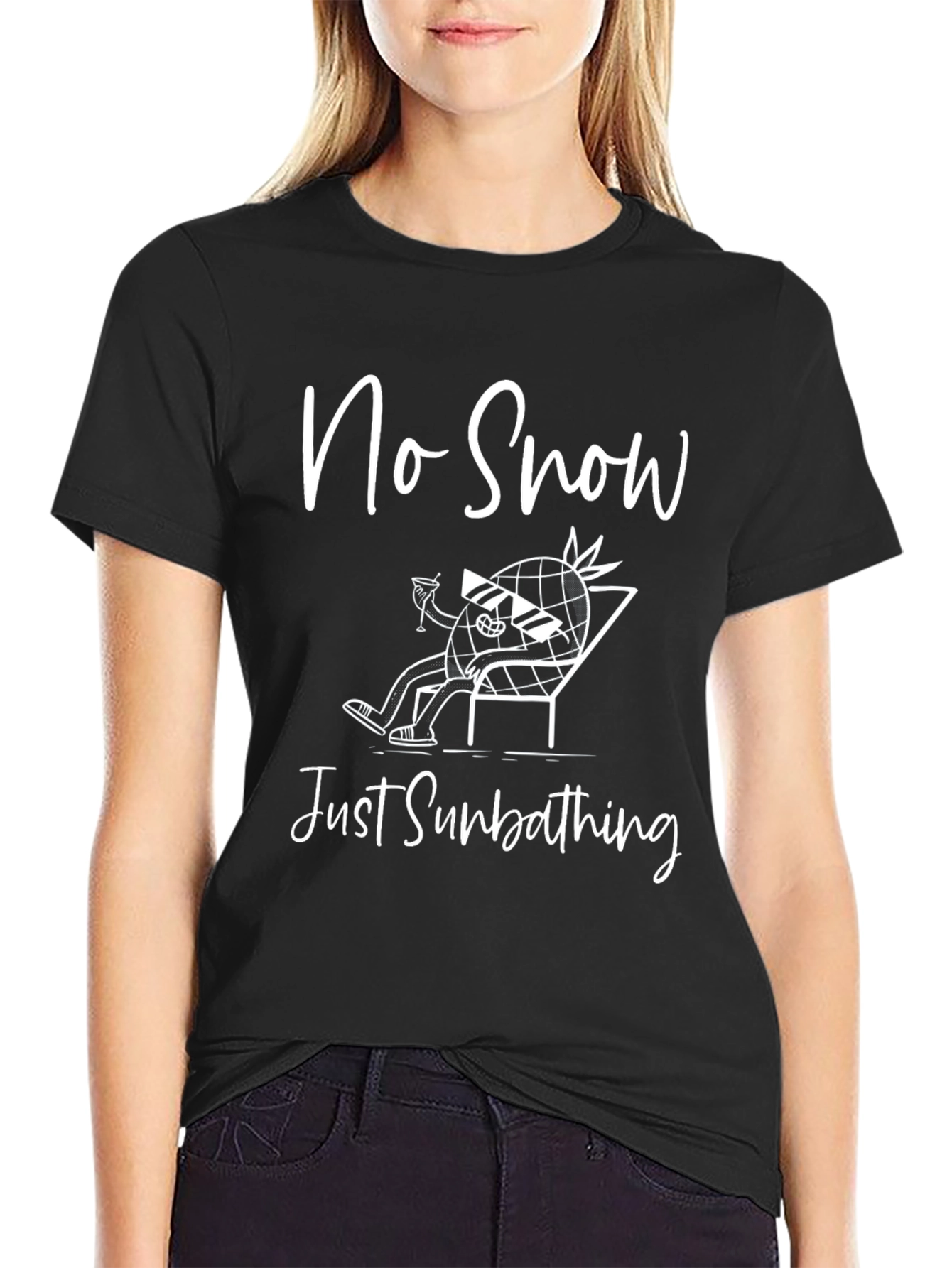 No Snow Just Sunbathing Graphic T-Shirt