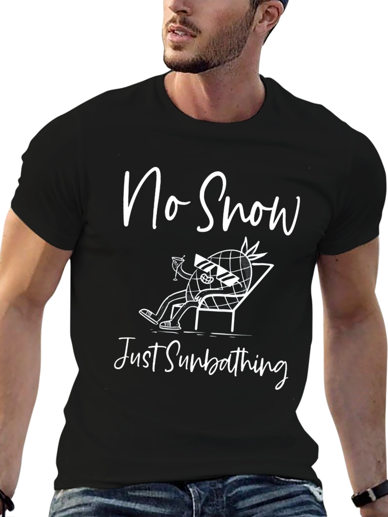 No Snow Just Sunbathing Graphic T-Shirt