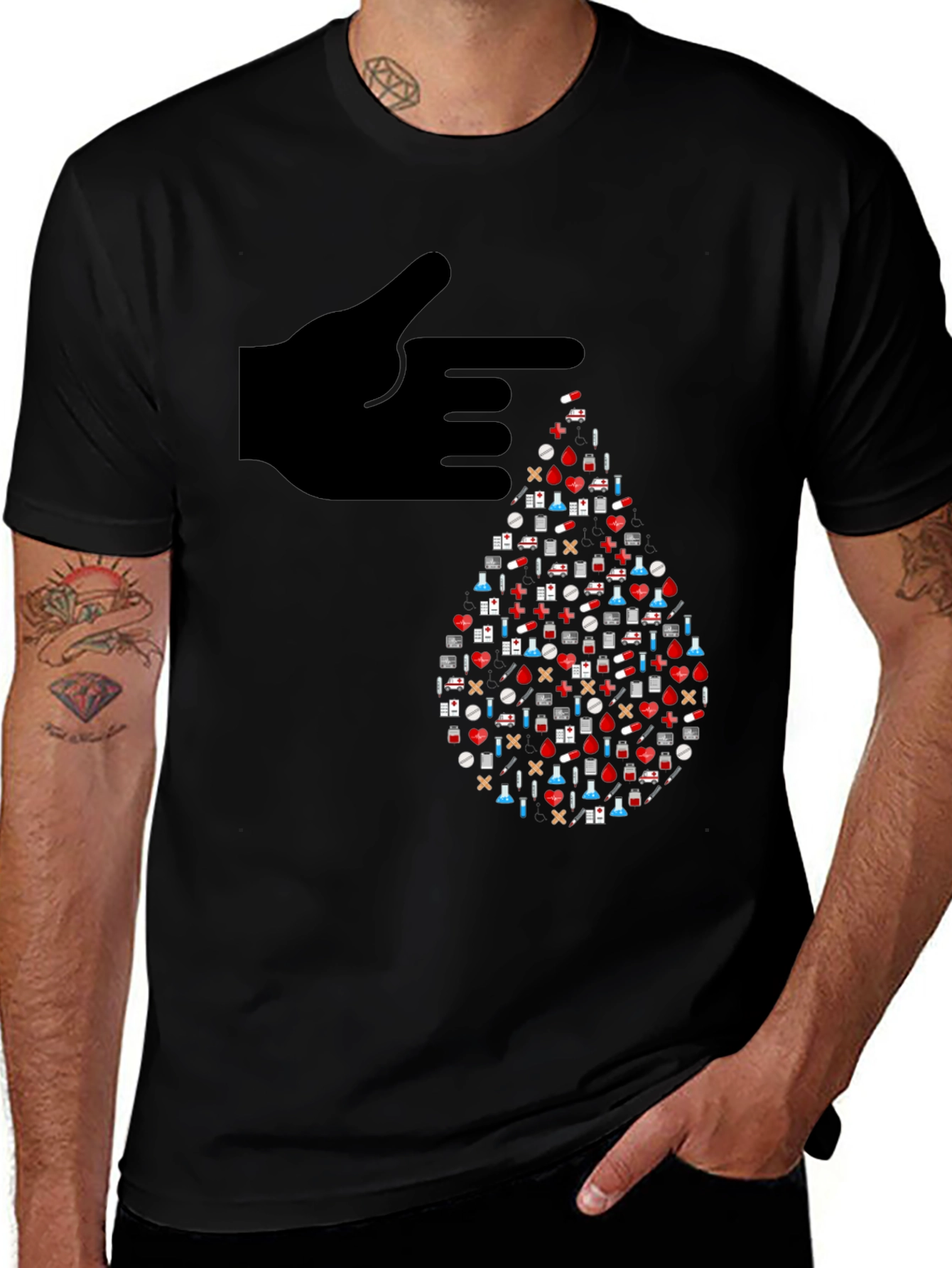 Healthcare Blood Drop T-Shirt