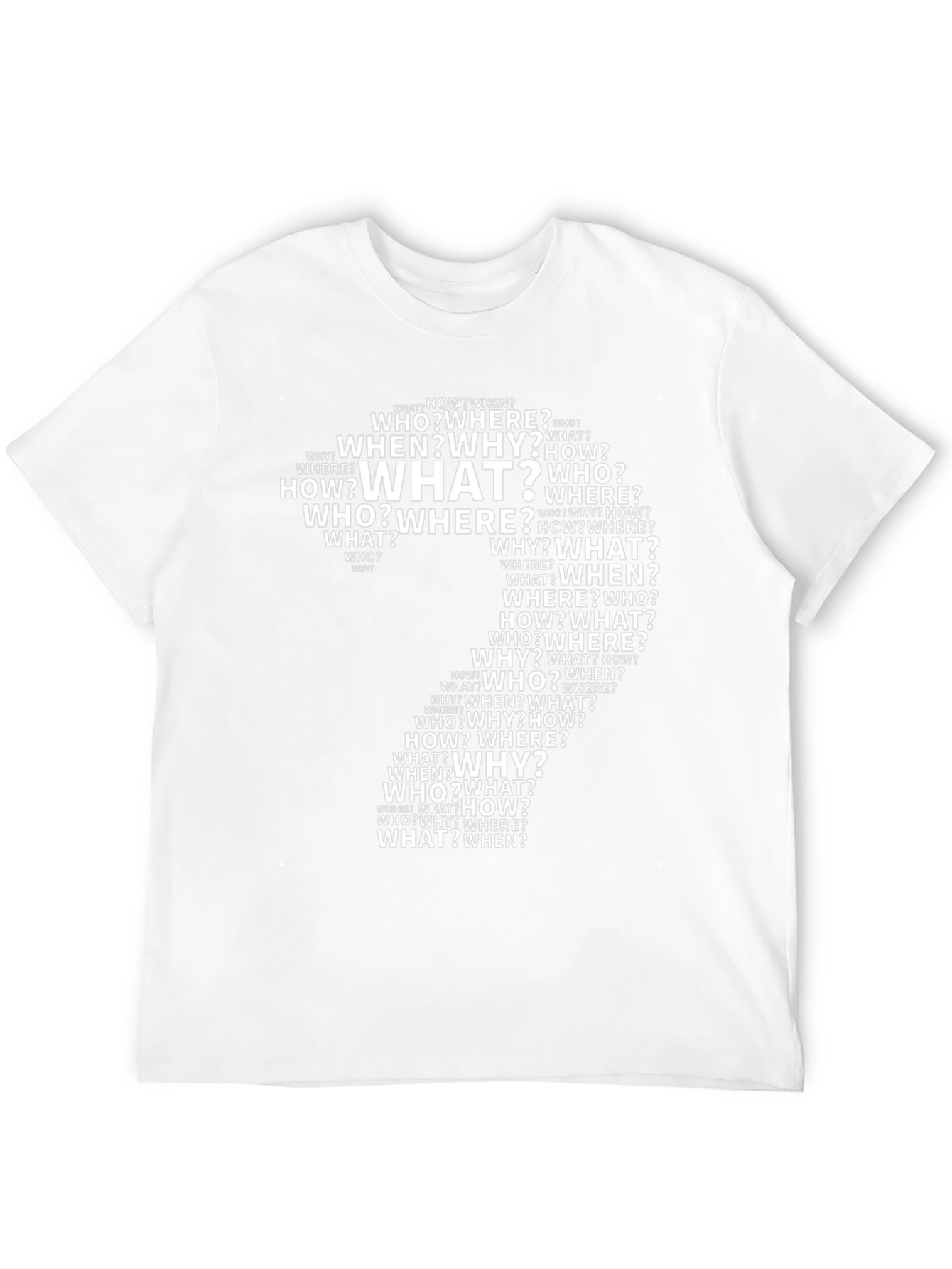 Intriguing Question Mark T-Shirt - Curiosity Design
