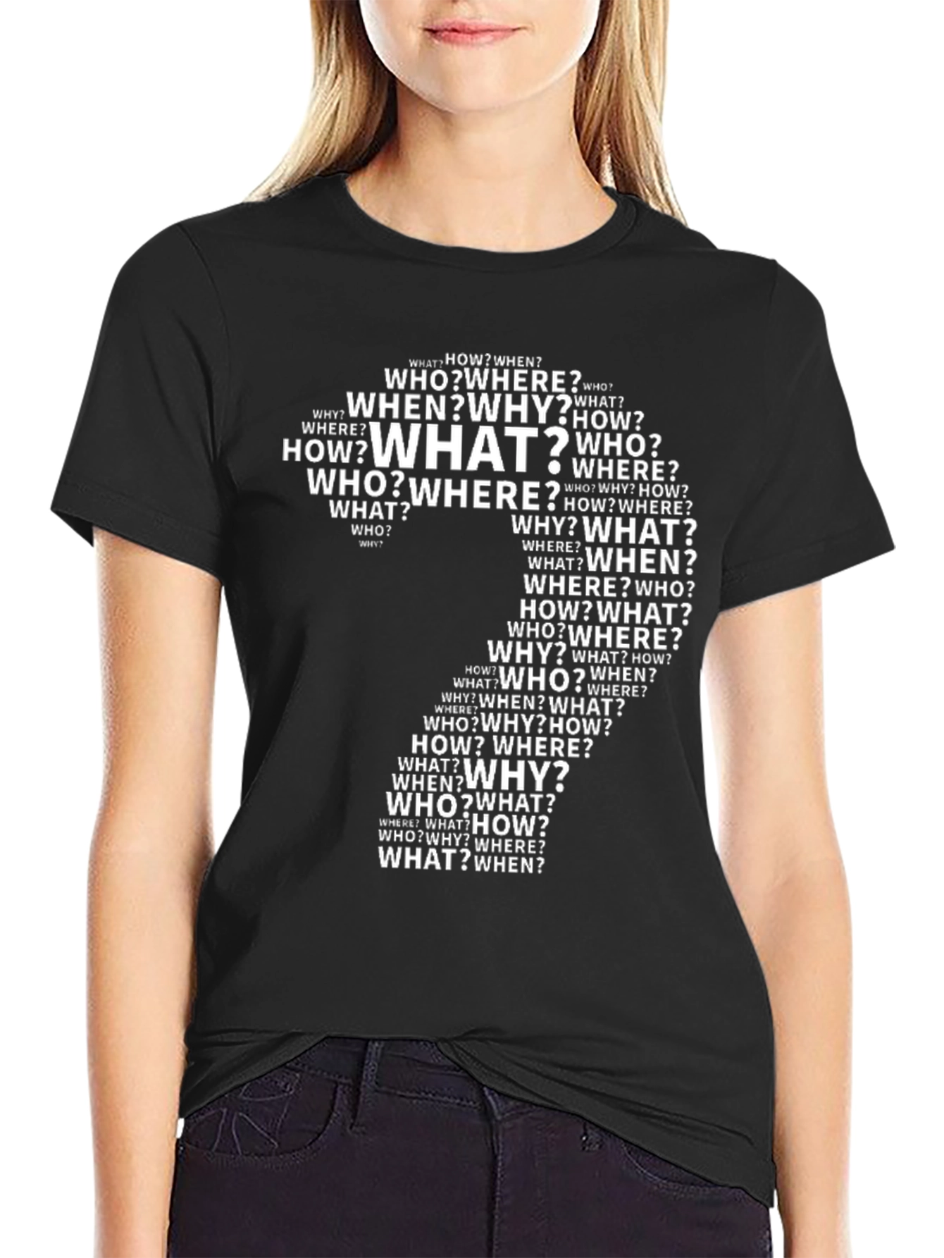Intriguing Question Mark T-Shirt - Curiosity Design