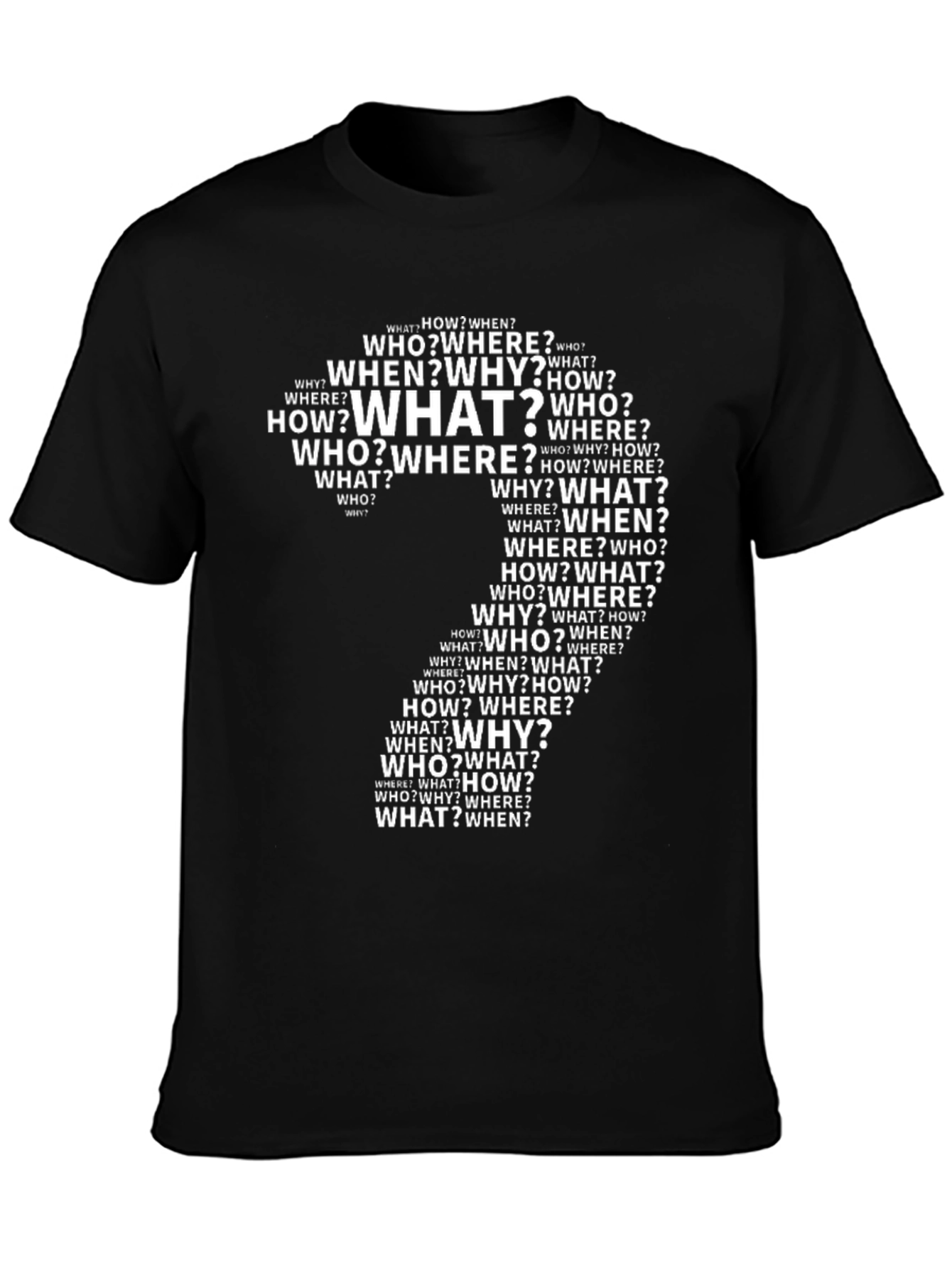 Intriguing Question Mark T-Shirt - Curiosity Design