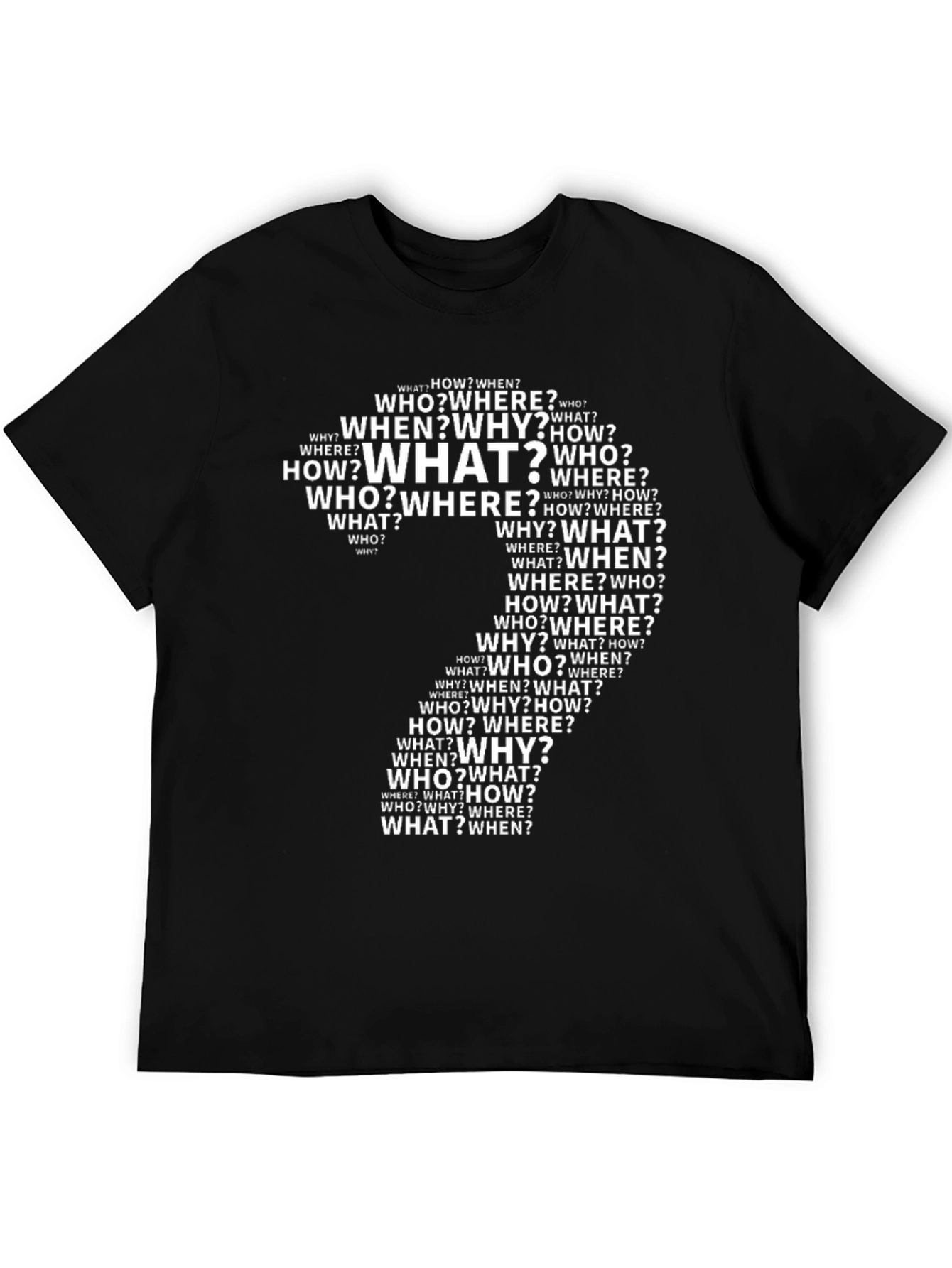 Intriguing Question Mark T-Shirt - Curiosity Design